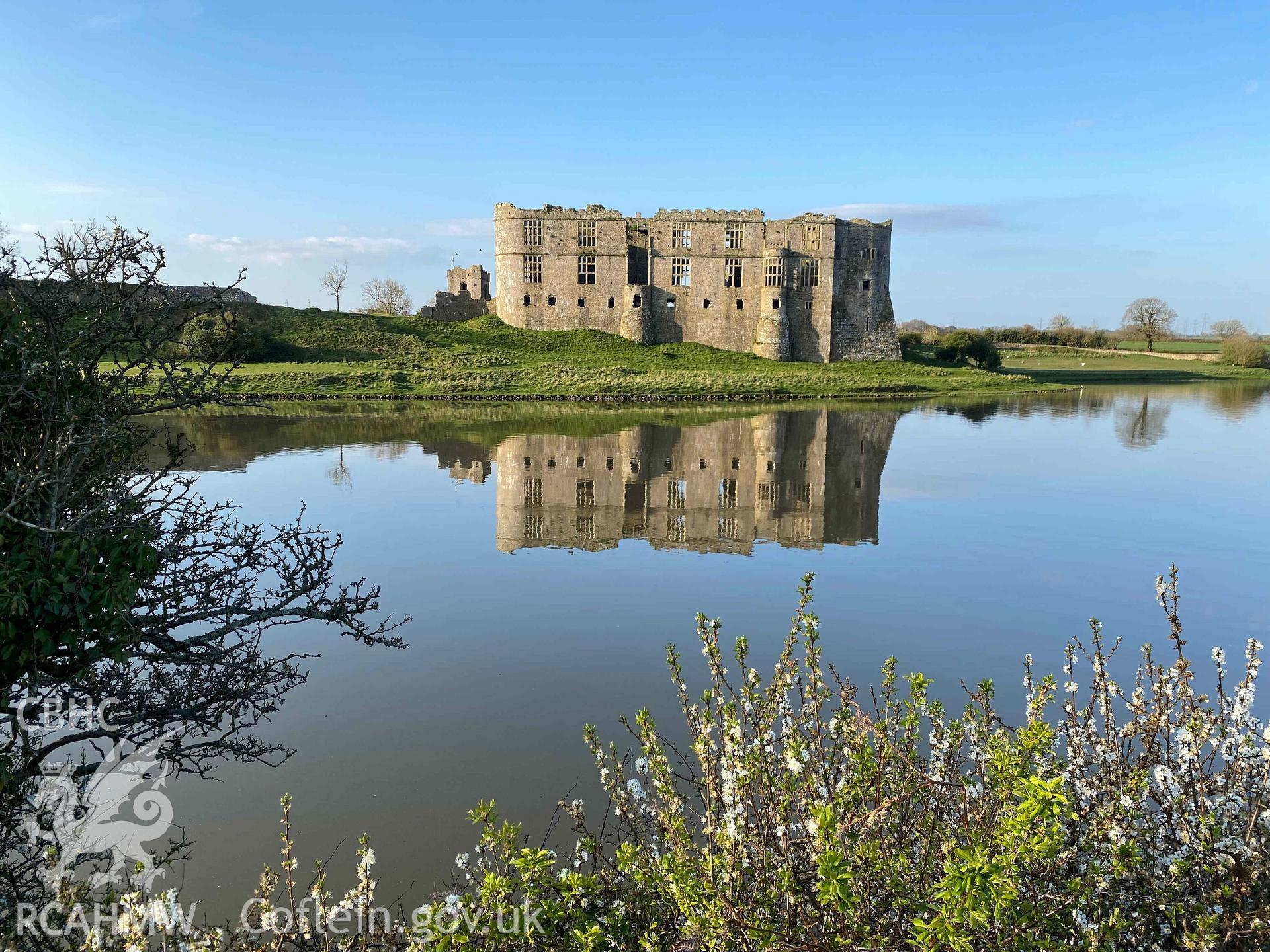 Digital photograph of Carew Castle, produced by Paul Davis in 2023