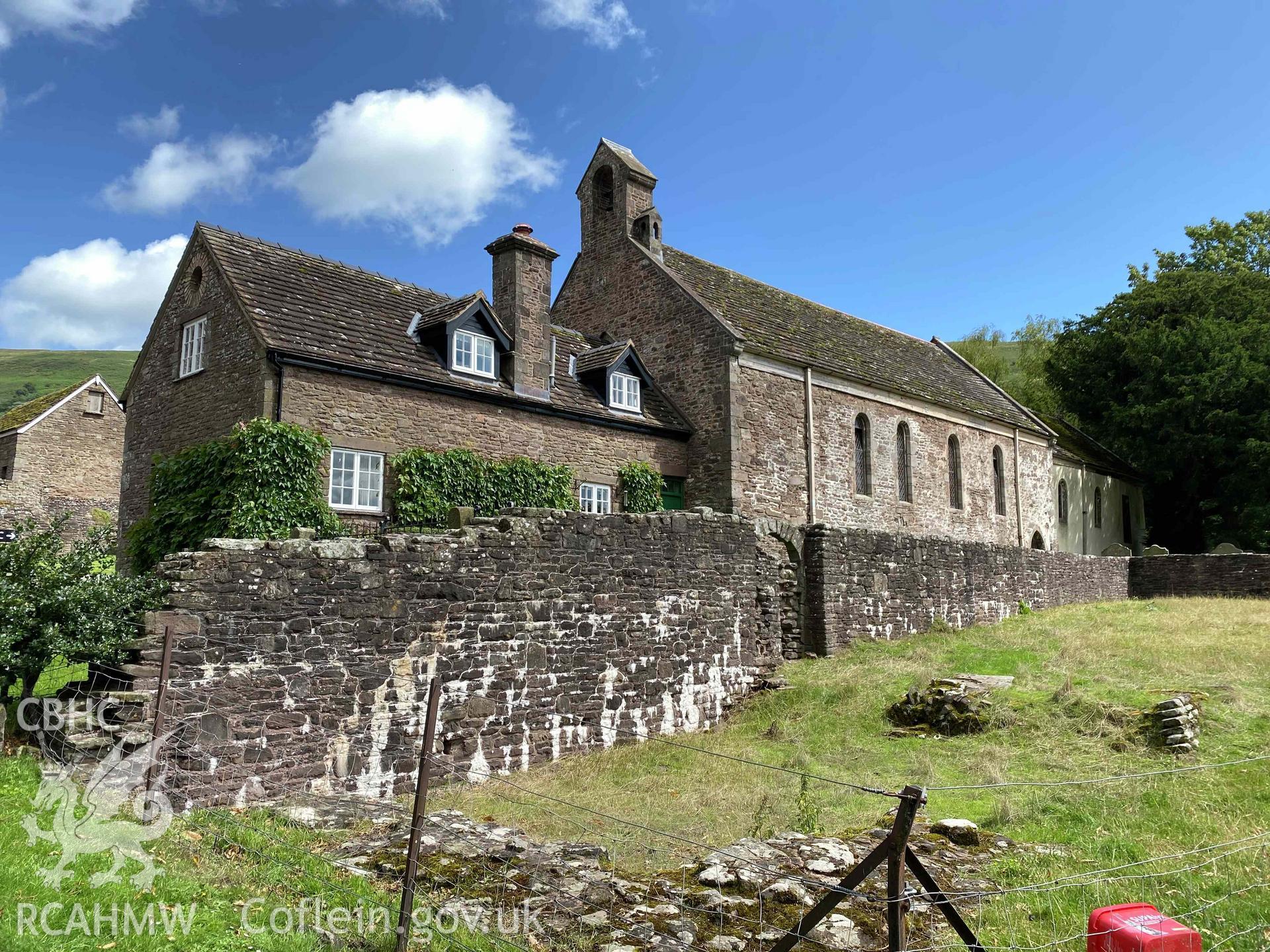 Digital photograph of St David's Church, Llanthony, produced by Paul Davis in 2023