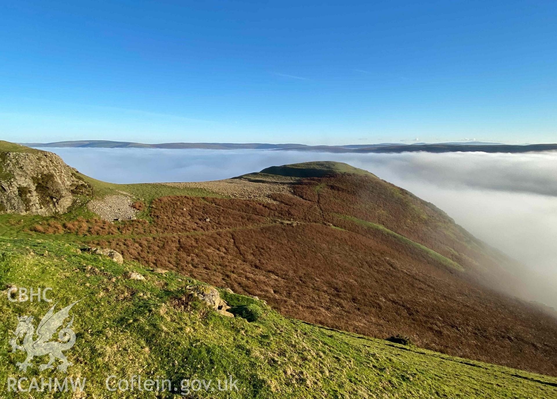 Digital photograph of Cwm Berwyn Defended Enclosure, produced by Paul Davis in 2023