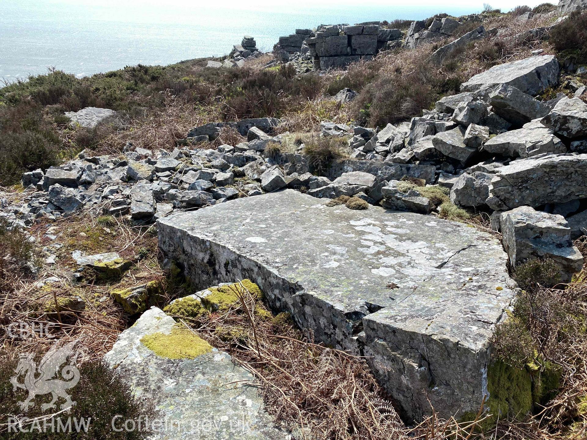 Digital photograph of Morfa Bychan Chambered Cairns - Tomb D, produced by Paul Davis in 2023