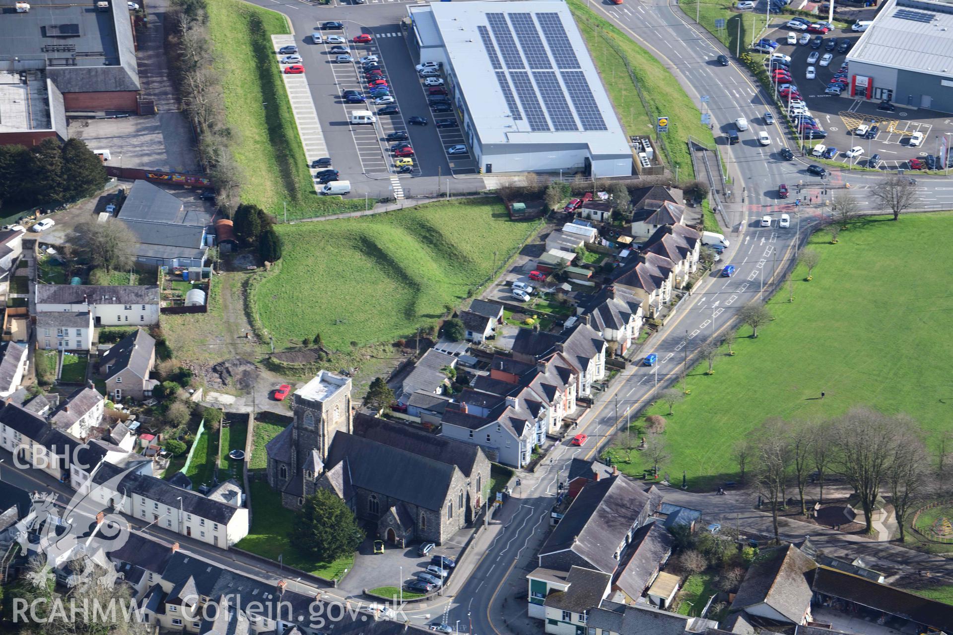 The Bulwarks. Oblique aerial photograph taken during the Royal Commission’s programme of archaeological aerial reconnaissance by Toby Driver on 14 March 2022.