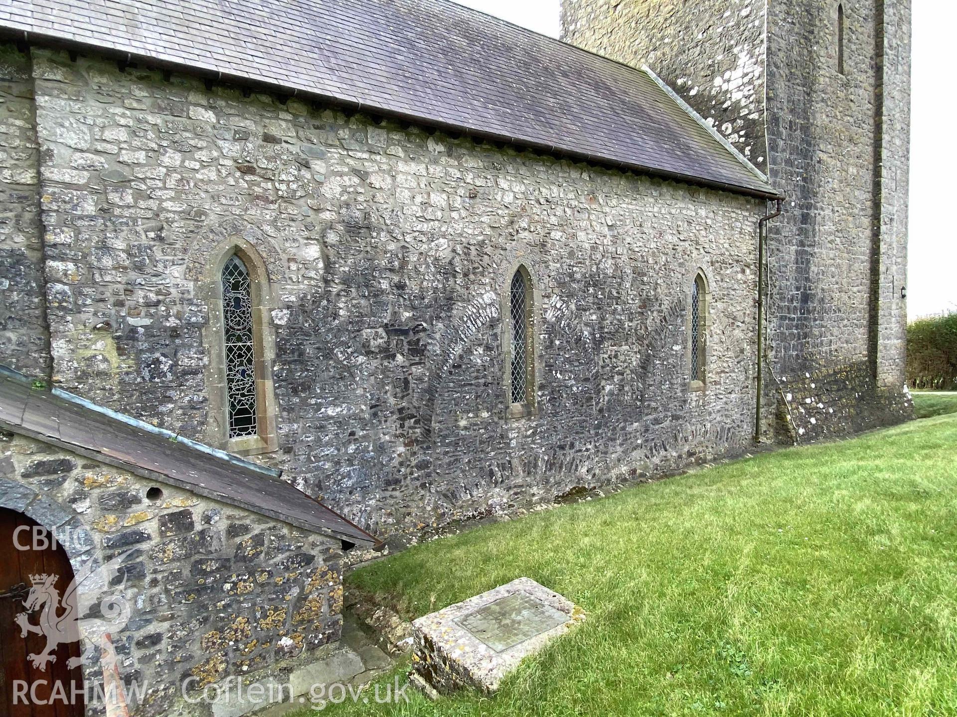 Digital colour photograph showing Warren Church (blocked arches of N aisle).