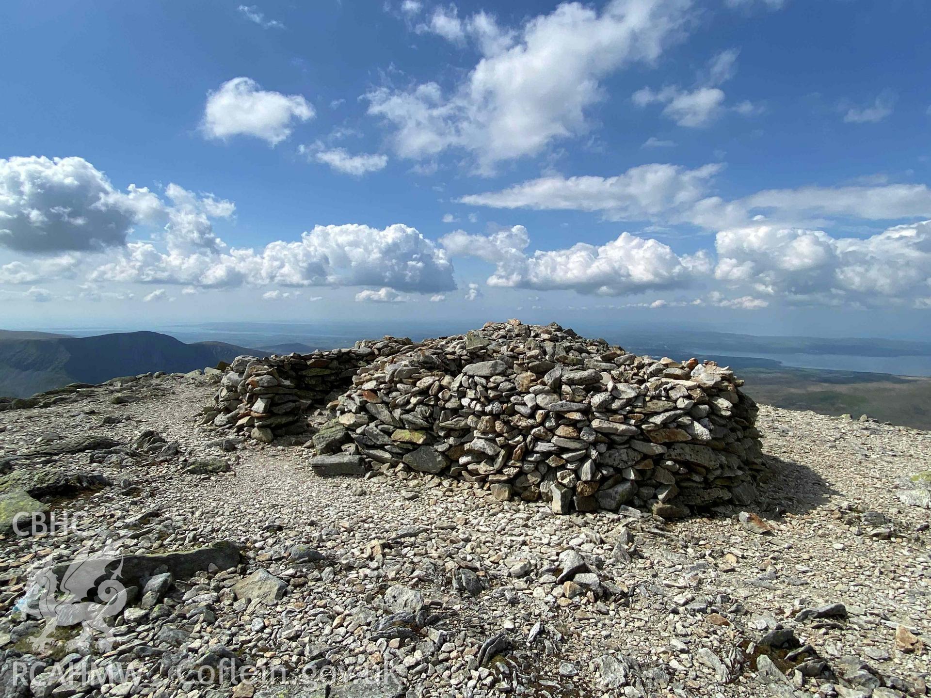 Digital colour photograph showing Carnedd Dafydd.