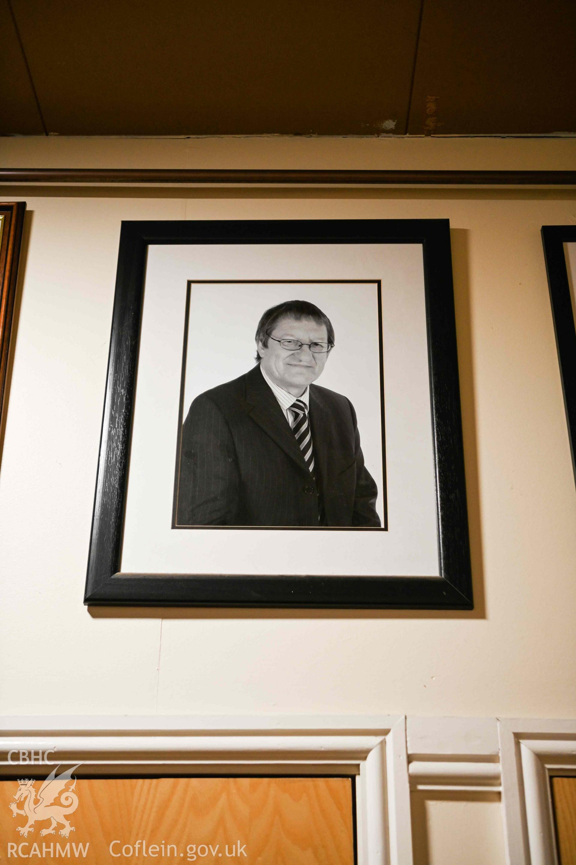 Portrait of fourth headteacher, Ysgol Bro Preseli