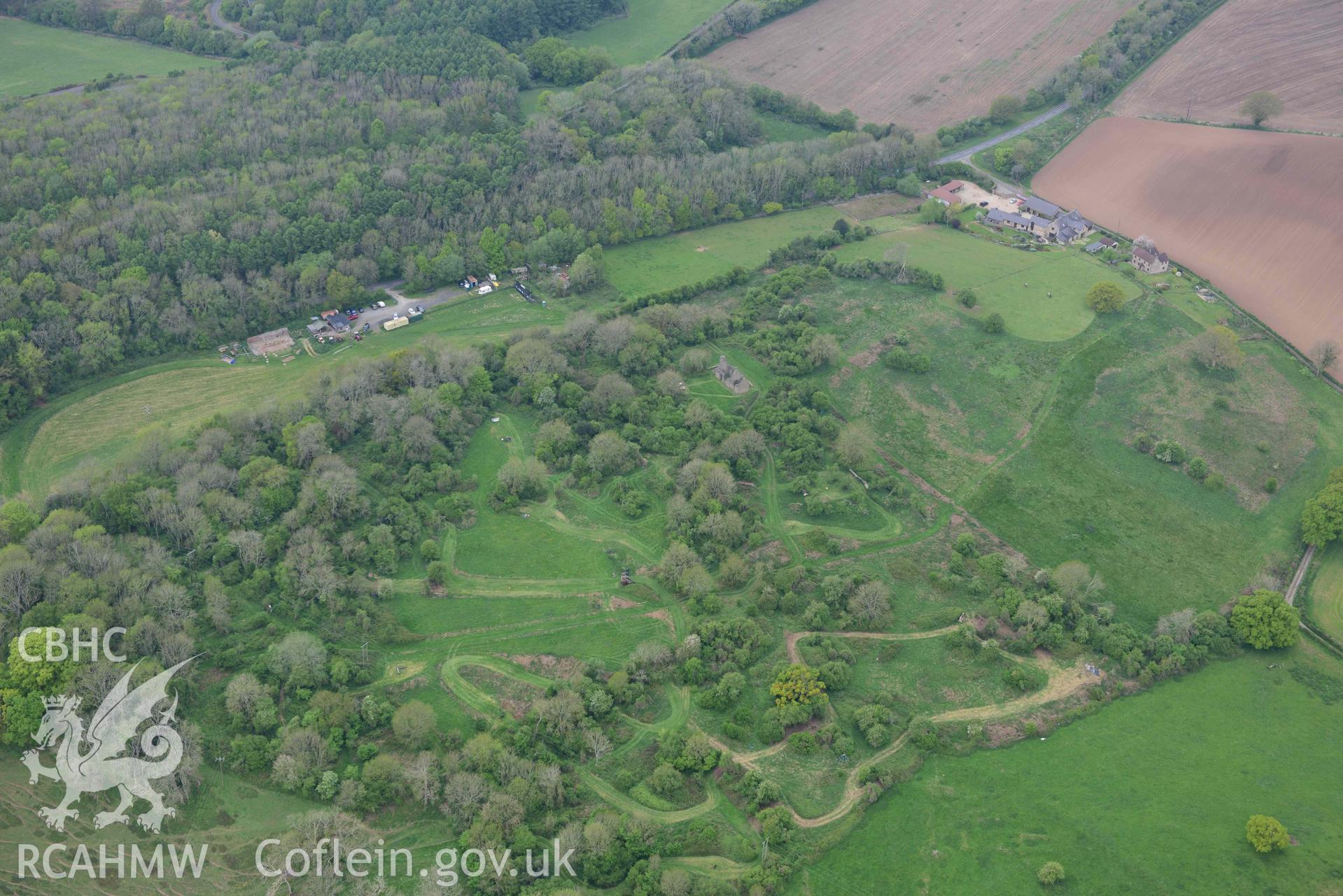 Runston village and chapel. Oblique aerial photograph taken during the Royal Commission's programme of archaeological aerial reconnaissance by Toby Driver on 29 April 2022.