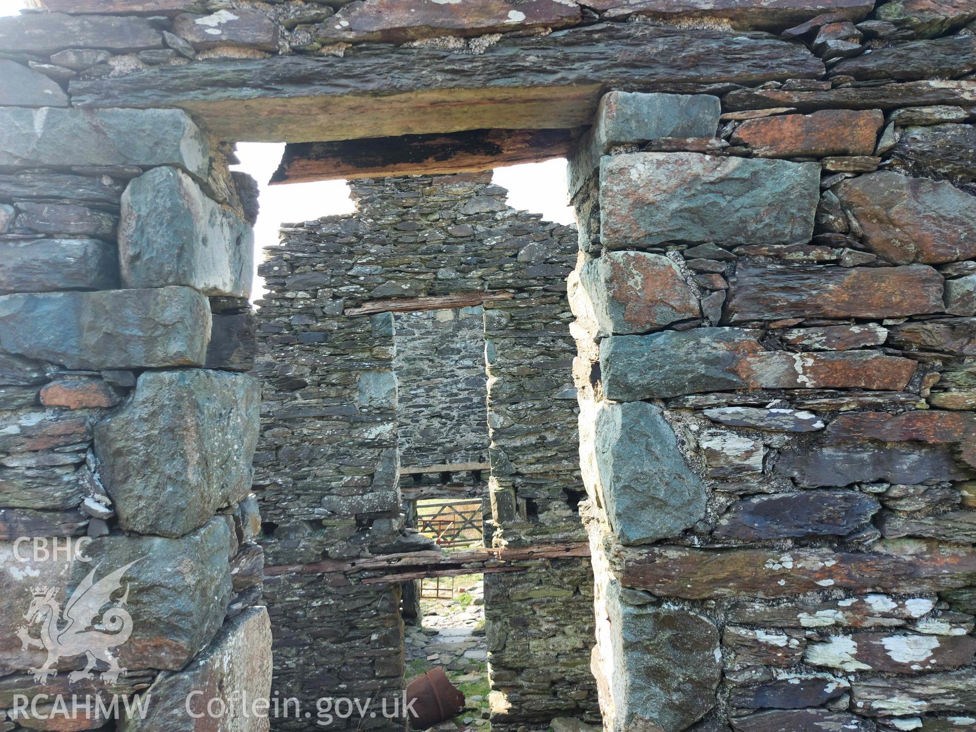 Photograph showing Cell-Fechan, Barmouth, one of the farmstead ruins in the Ardudwy area surveyed by volunteers between November 2020 and November 2023, as part of Prosiect Treftadaeth Harlech ac Ardudwy. ‘Murddunnod Coll’ project.