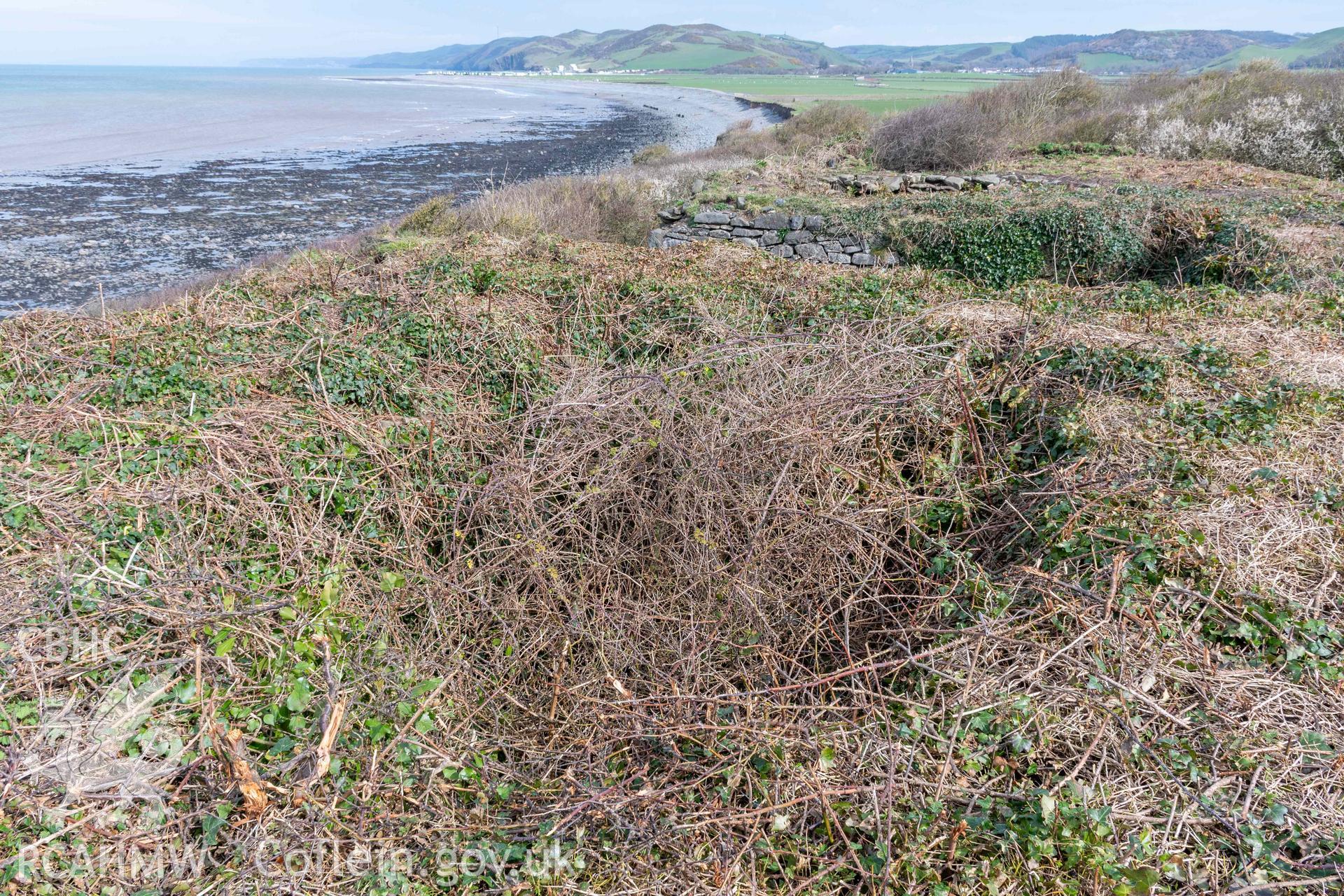 Kiln 2 crucible. Part of photographic survey of Aberstrincell lime kilns and coal yard, conducted by Louise Barker of the RCAHMW survey team on 21 March 2024.