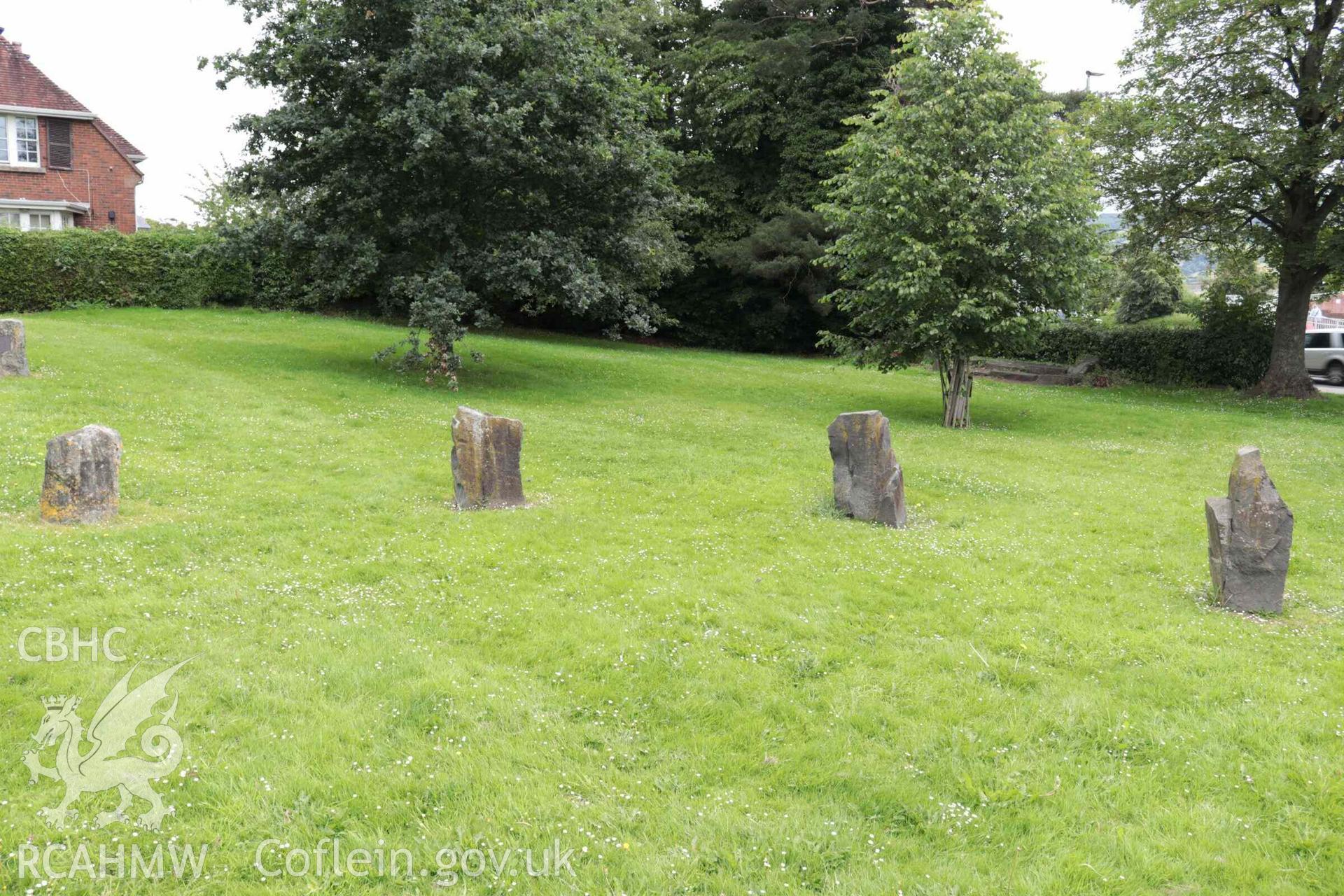 Photograph showing Gorsedd Circle at Y Trallwng (Welshpool).