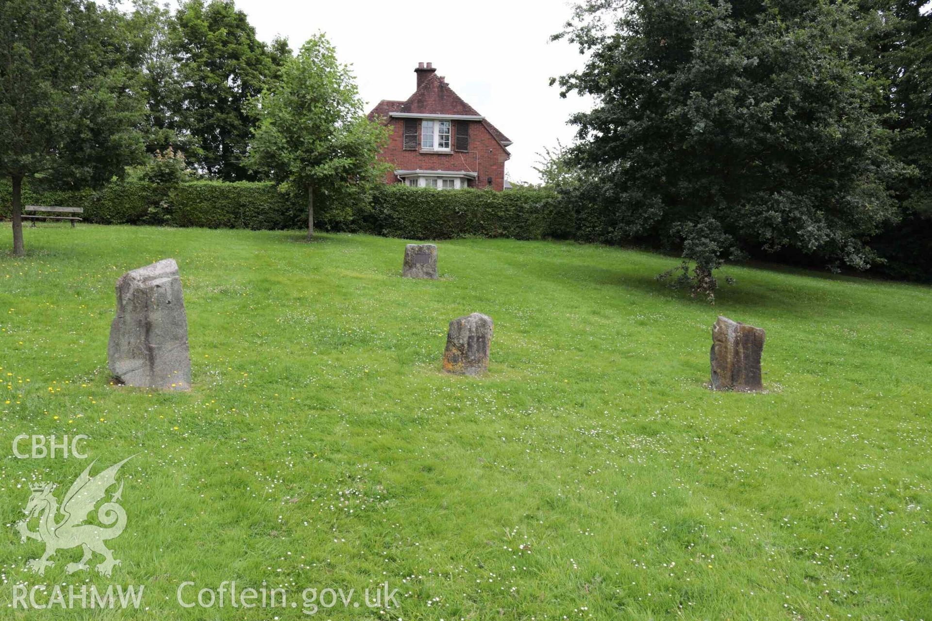 Photograph showing Gorsedd Circle at Y Trallwng (Welshpool).