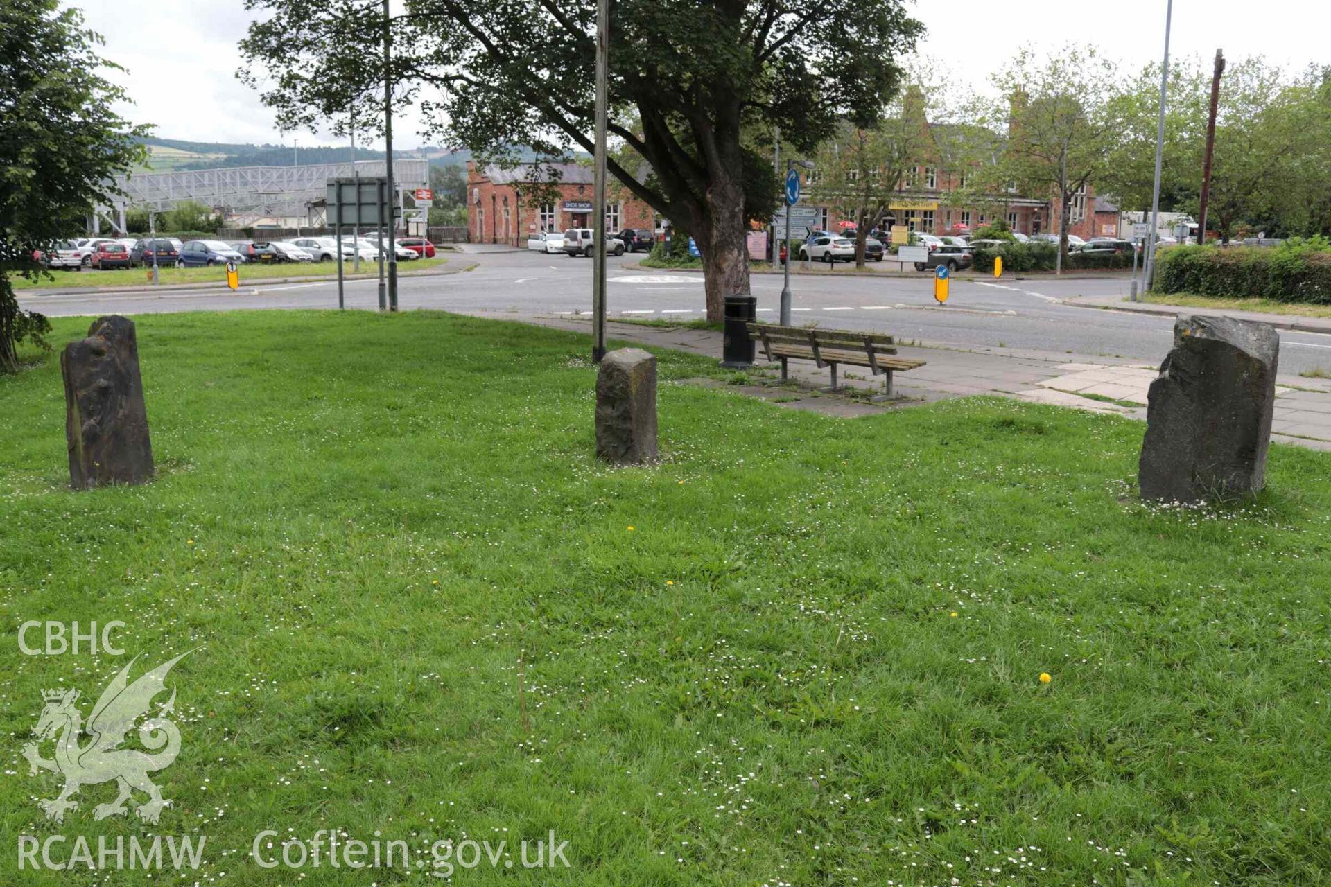 Photograph showing Gorsedd Circle at Y Trallwng (Welshpool).