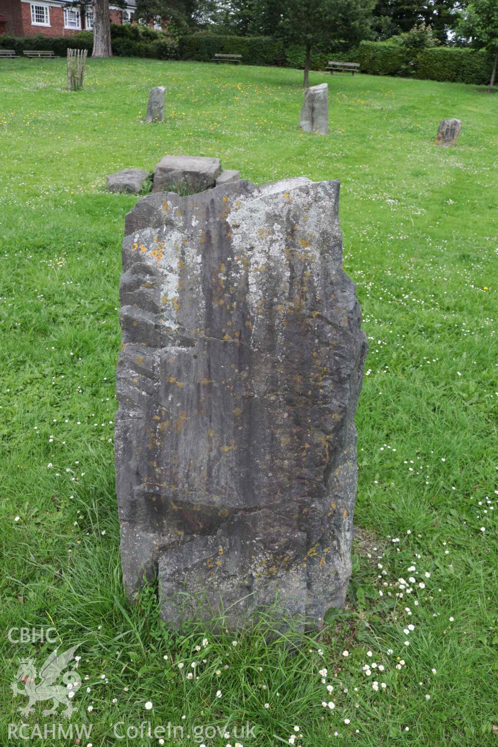 Photograph showing Gorsedd Circle at Y Trallwng (Welshpool).