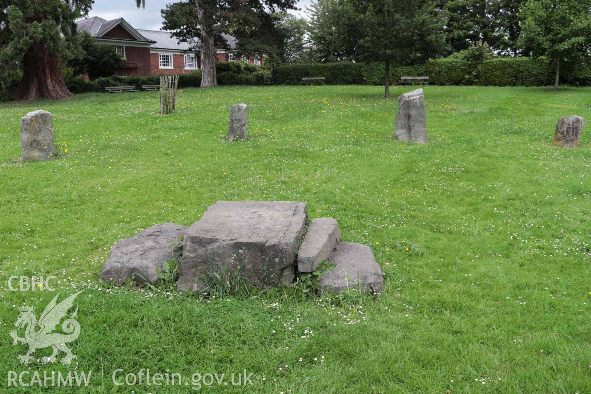 Photograph showing Gorsedd Circle at Y Trallwng (Welshpool).