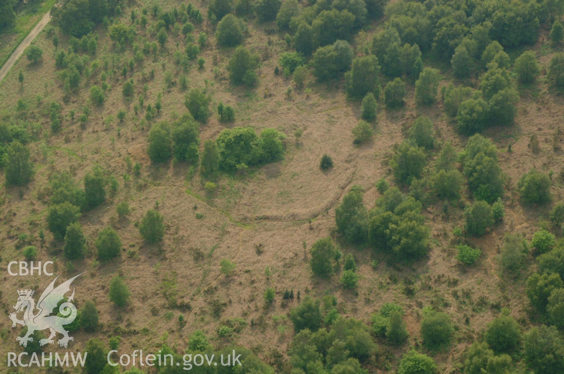 RCAHMW colour oblique aerial photograph of field system at Grey Hill taken on 26/05/2004 by Toby Driver