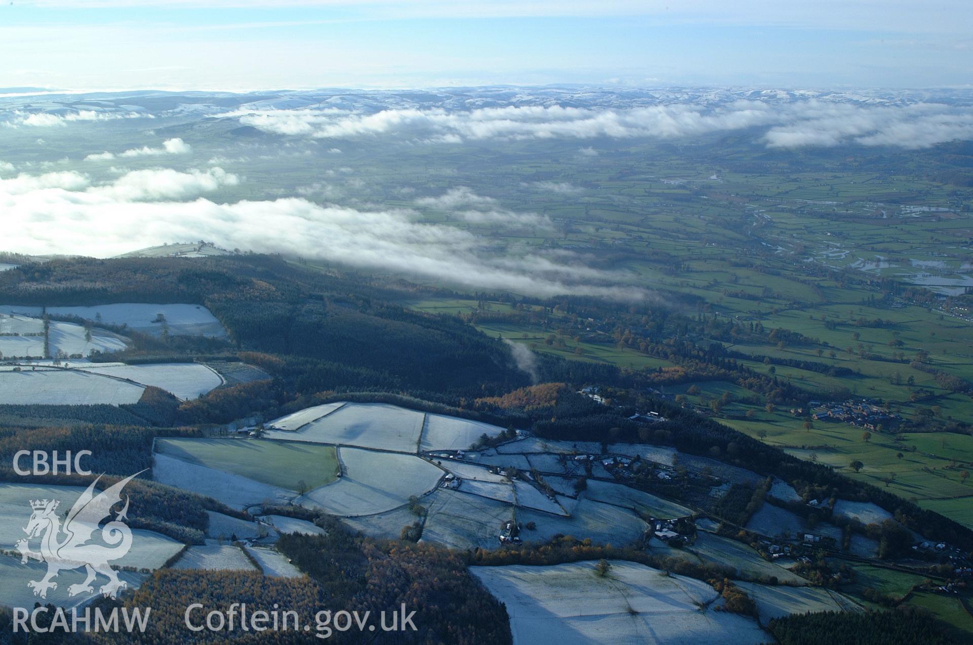 RCAHMW colour oblique aerial photograph of Leighton Estate Funicular, Moel y Mab, viewed from the north-east. Taken on 19 November 2004 by Toby Driver