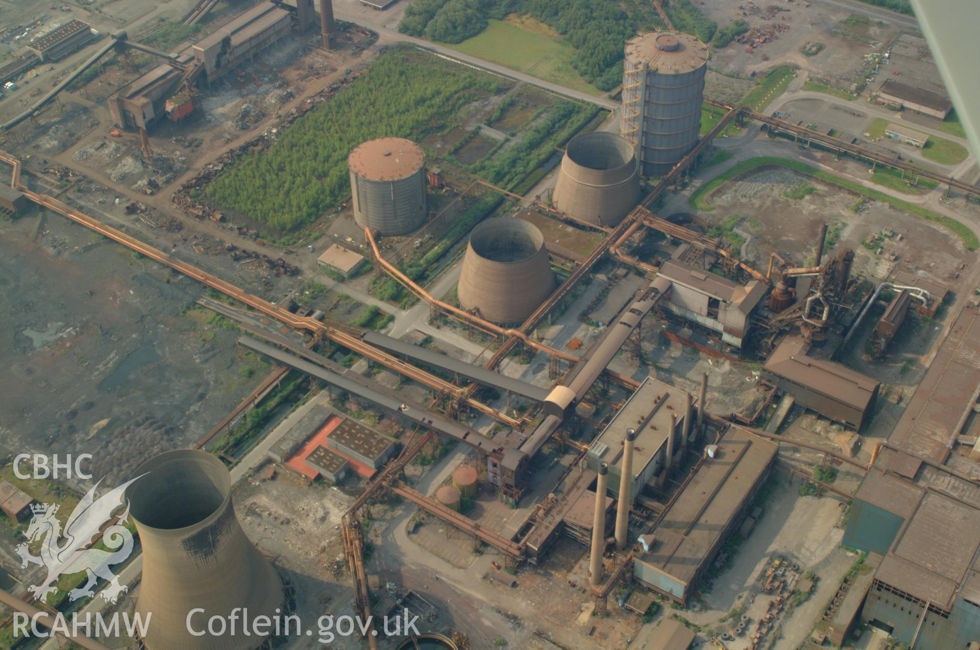 RCAHMW colour oblique aerial photograph of Llanwern Steelworks, at Industrial Complex, Newport. Taken on 26 May 2004 by Toby Driver