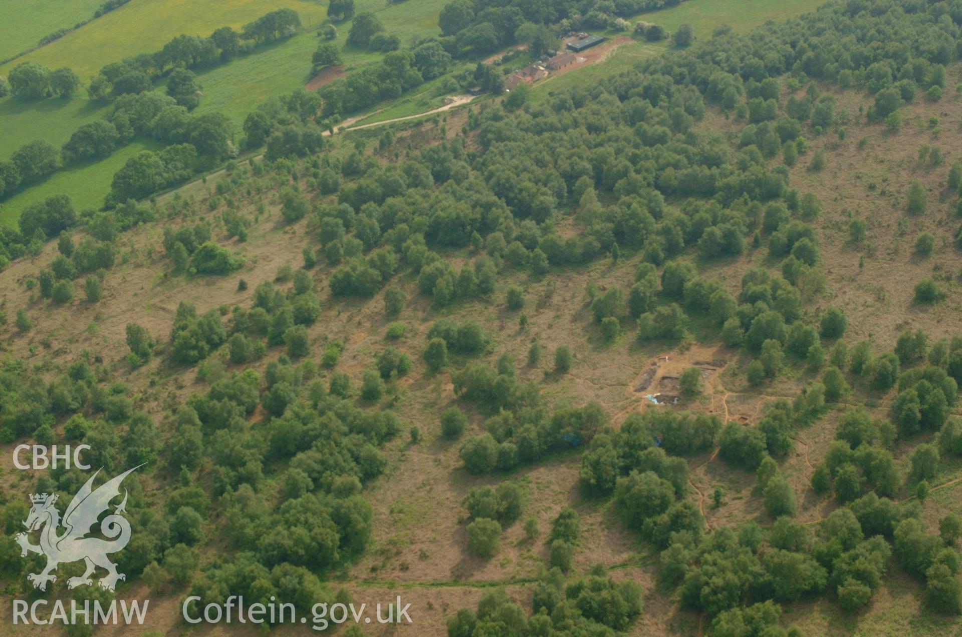 RCAHMW colour oblique aerial photograph of field system at Grey Hill taken on 26/05/2004 by Toby Driver