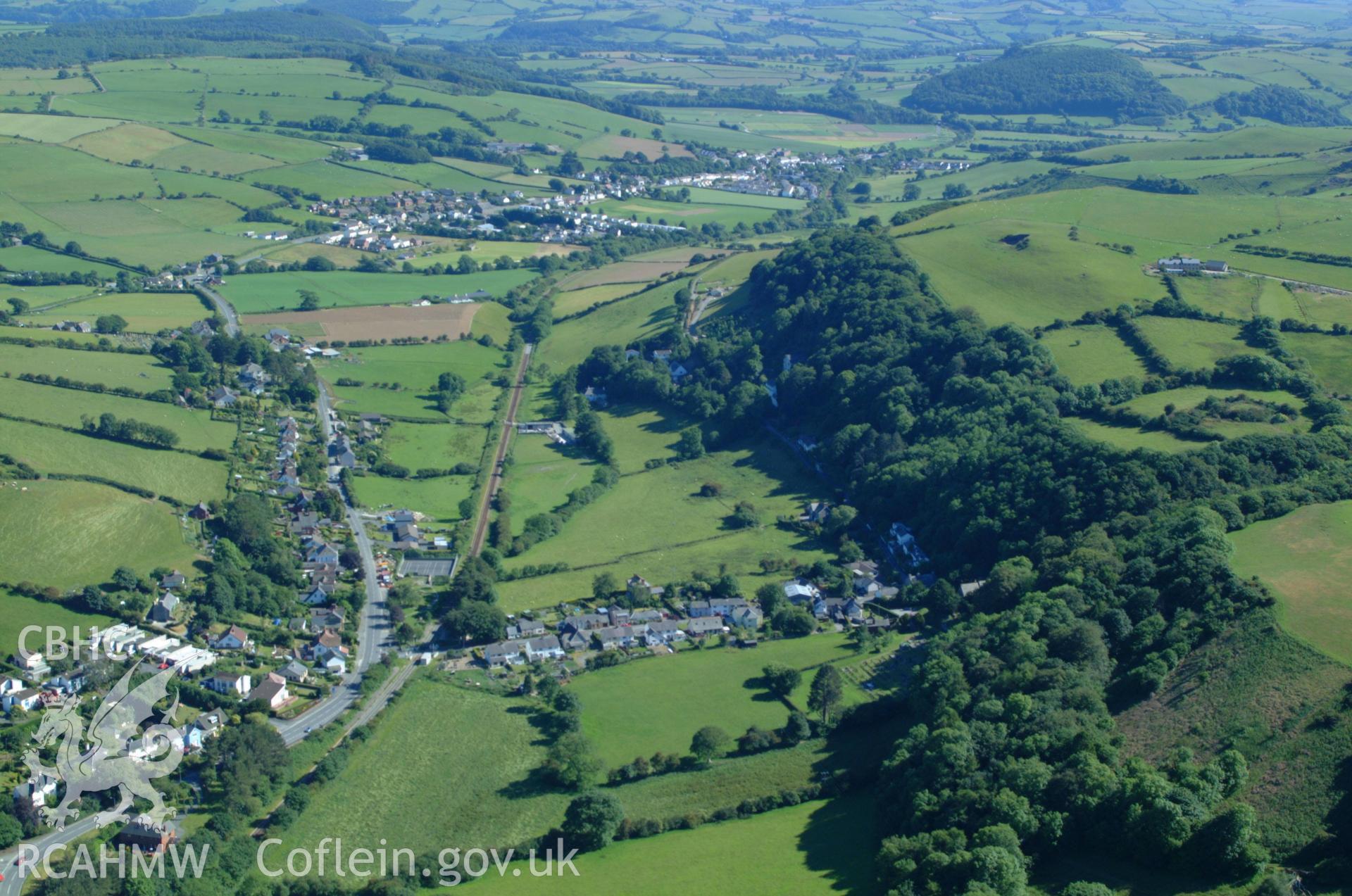 RCAHMW colour oblique aerial photograph of Plynlimon and Hafan Tramway taken on 14/06/2004 by Toby Driver