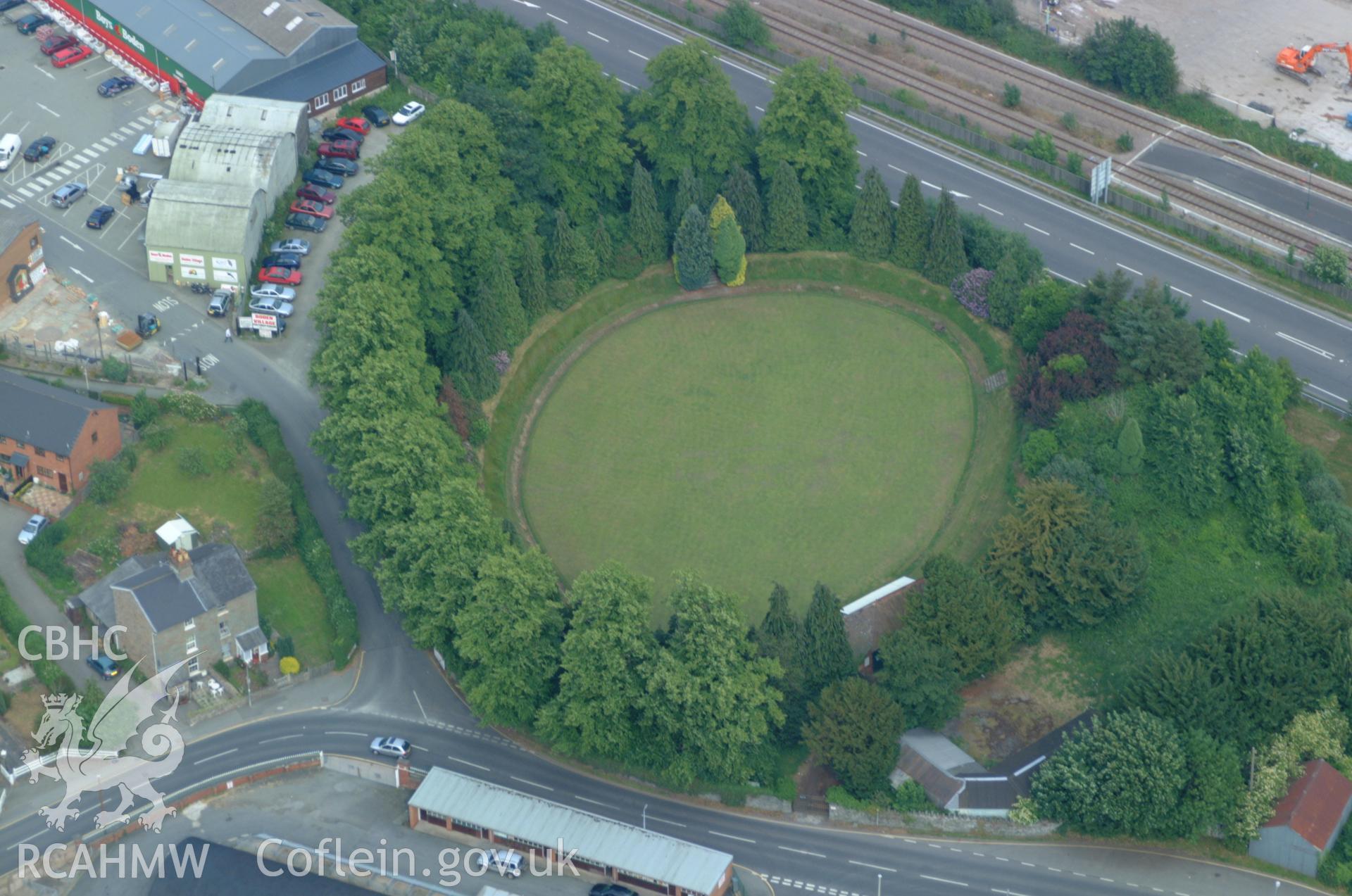 RCAHMW colour oblique aerial photograph of Domen Gastell, Welshpool taken on 08/06/2004 by Toby Driver