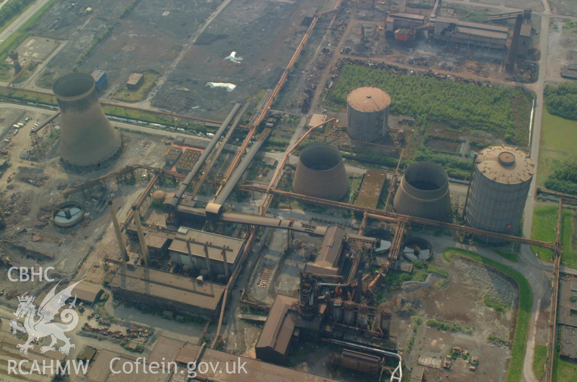 RCAHMW colour oblique aerial photograph of Llanwern Steelworks, at Industrial Complex, Newport. Taken on 26 May 2004 by Toby Driver