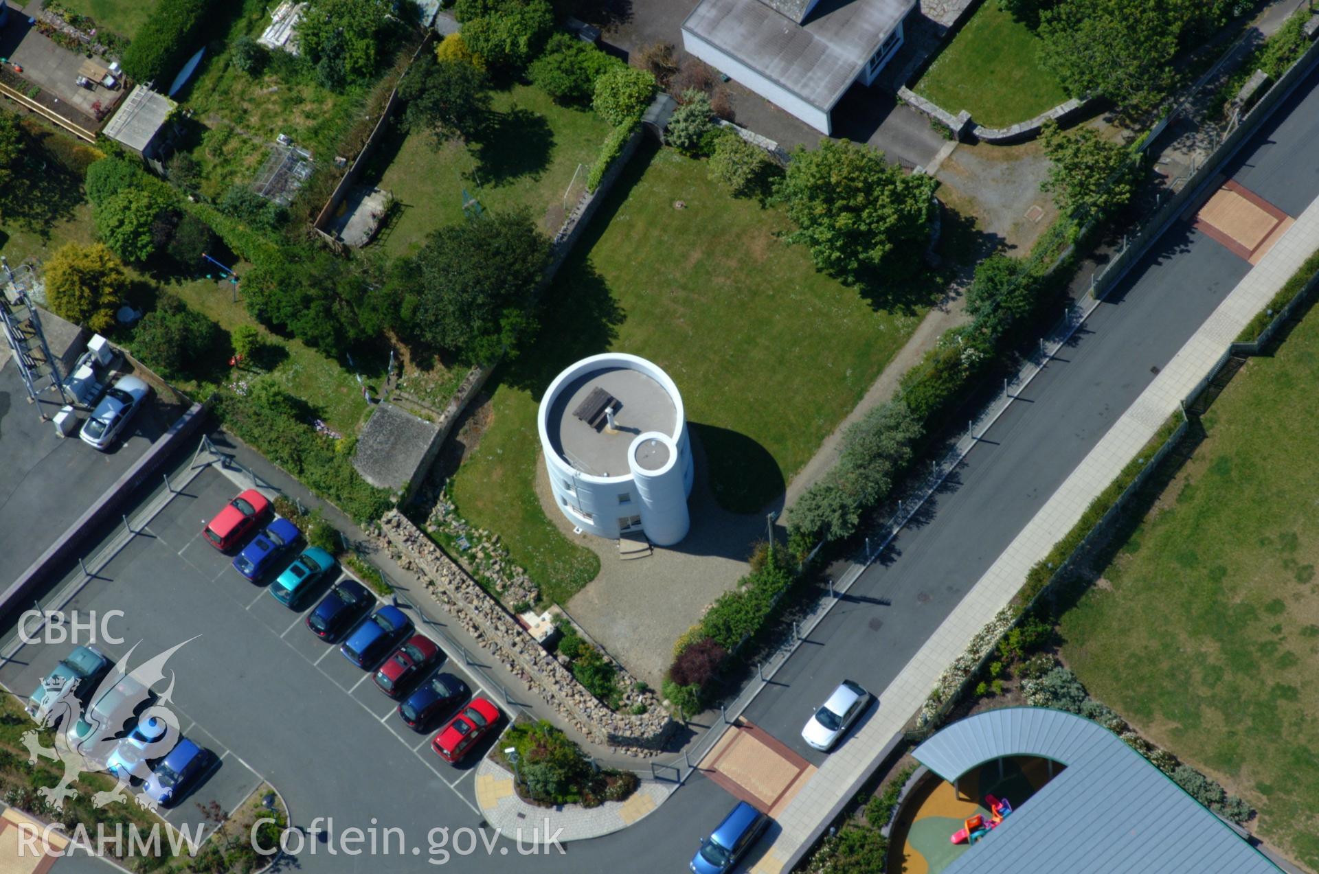 RCAHMW colour oblique aerial photograph of the round house, St Davids taken on 25/05/2004 by Toby Driver