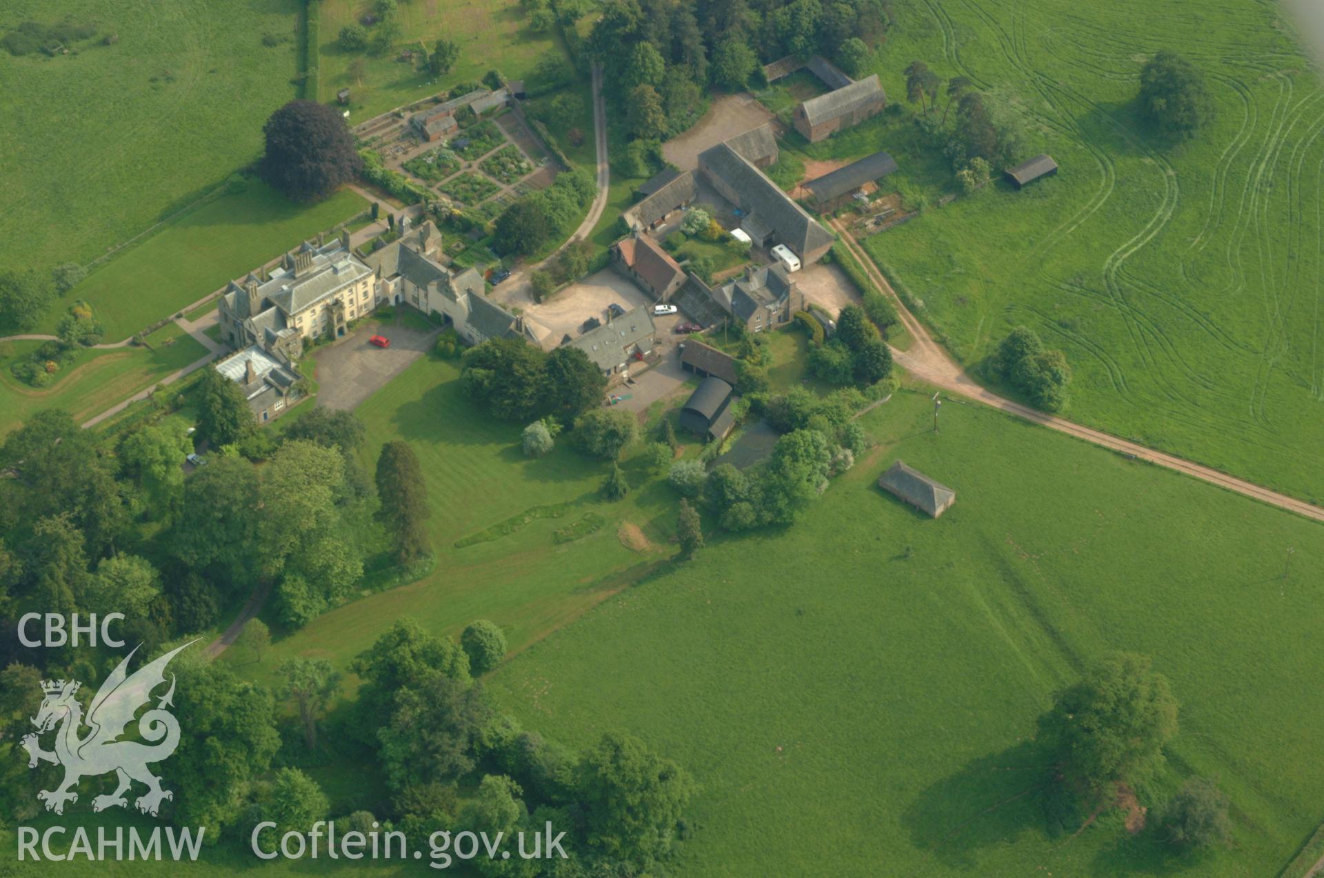 RCAHMW colour oblique aerial photograph of Dingestow Court taken on 27/05/2004 by Toby Driver