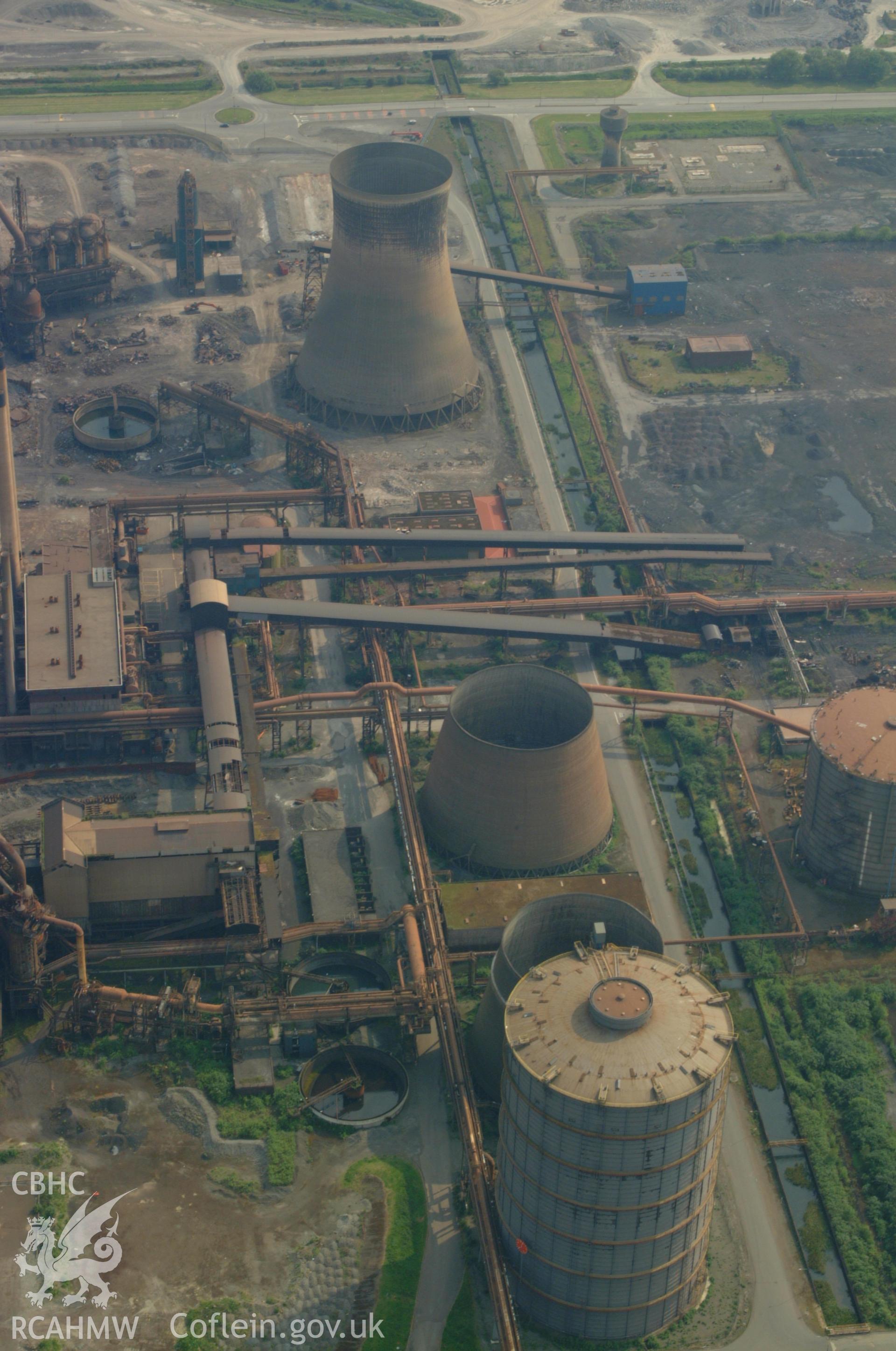 RCAHMW colour oblique aerial photograph of Llanwern Steelworks, at Industrial Complex, Newport. Taken on 26 May 2004 by Toby Driver