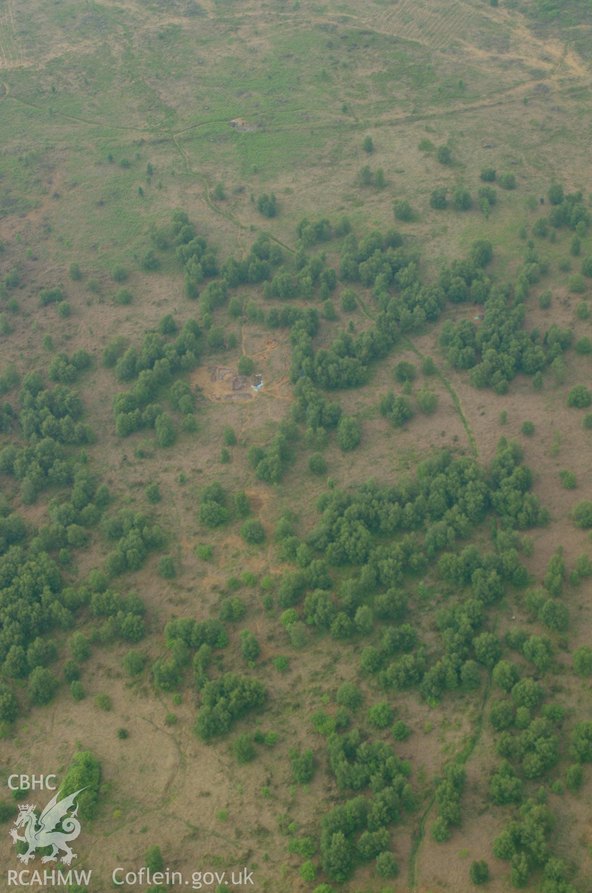 RCAHMW colour oblique aerial photograph of field system at Grey Hill taken on 26/05/2004 by Toby Driver