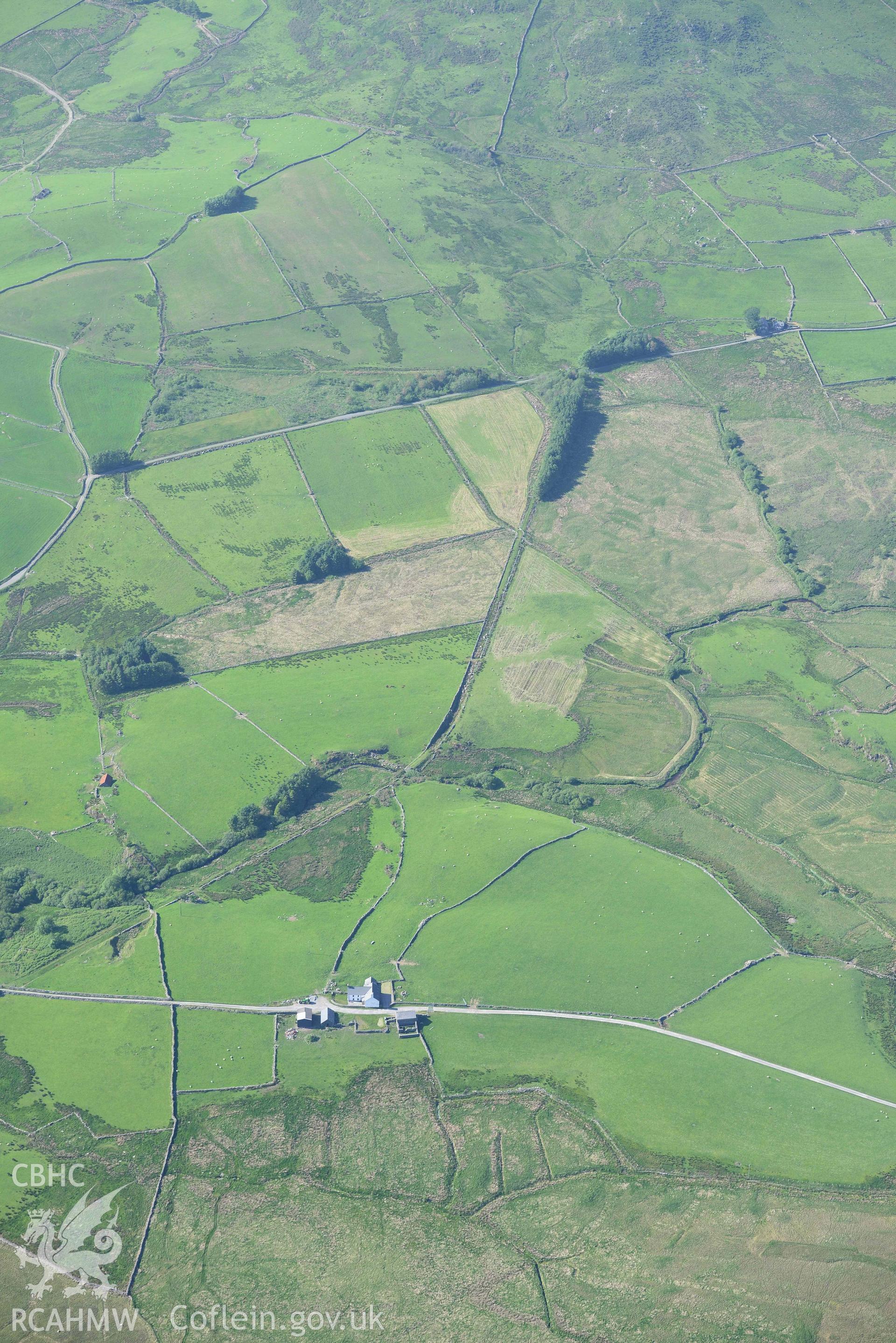 Ynysypandy slate slab mill. Oblique aerial photograph taken during the Royal Commission