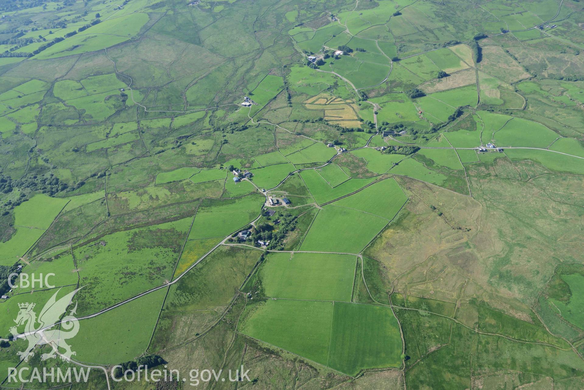 Gorseddau slate quarry, tramway, north of Ynysypandy. Oblique aerial photograph taken during the Royal Commission