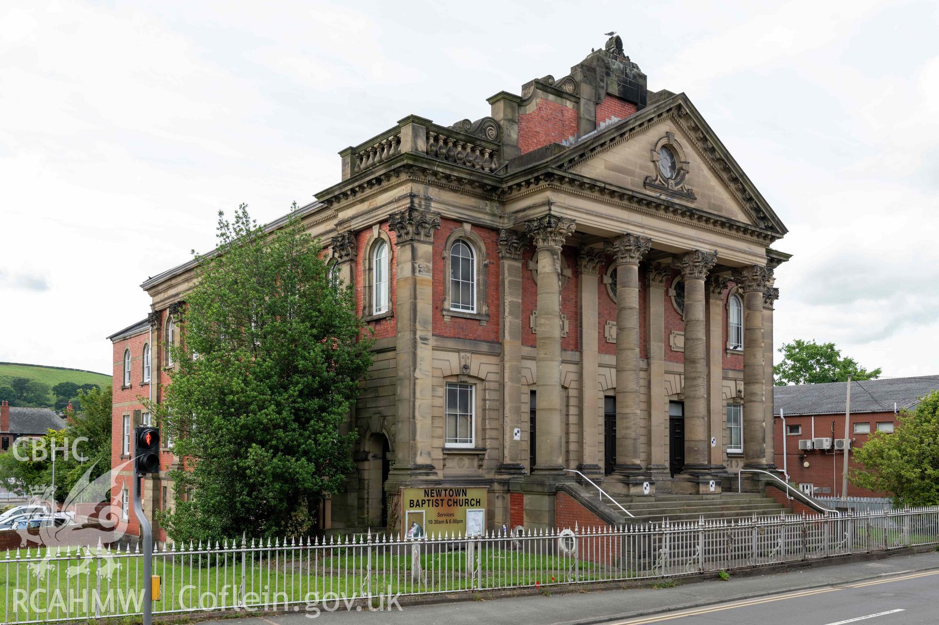 Capel Zion Baptist Chapel, Newtown - exterior from south.