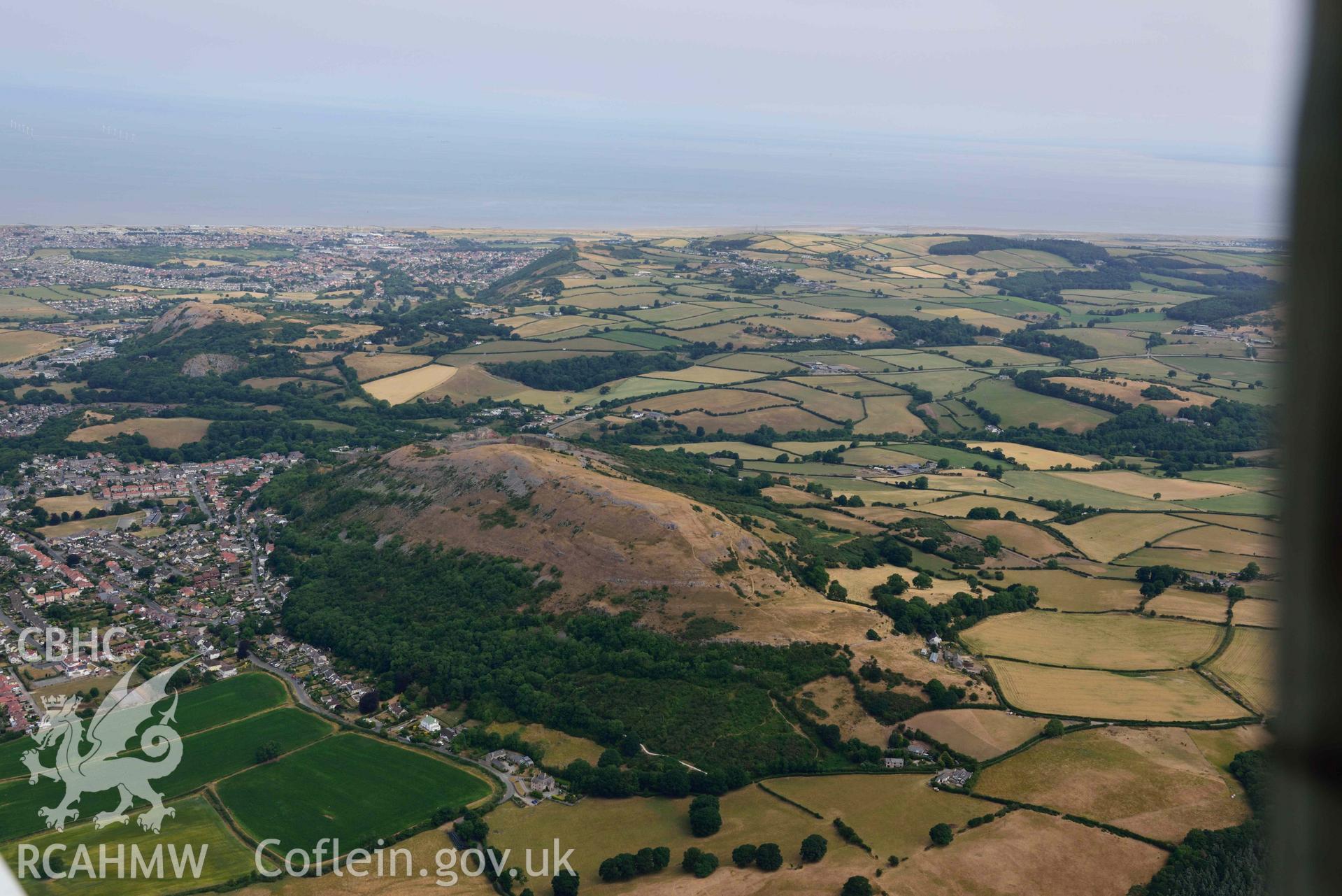 Moel Hiraddug. Oblique aerial photograph taken during the Royal Commission