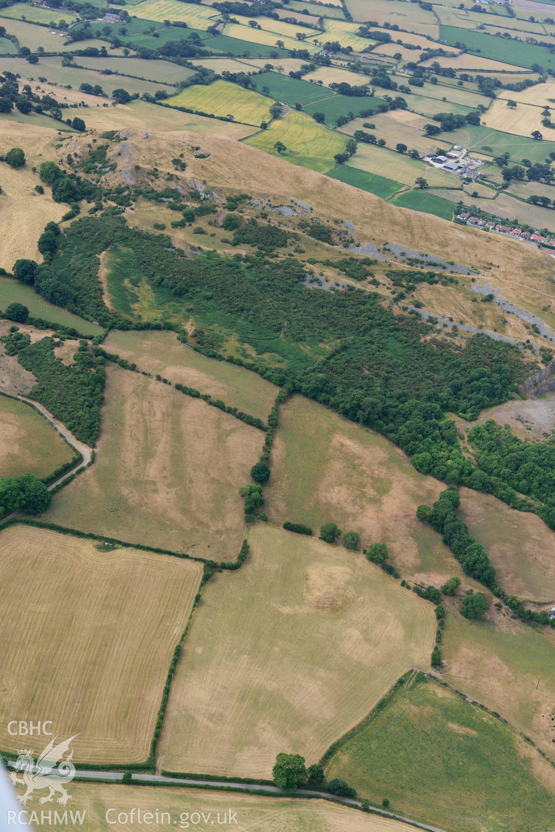 Moel Hiraddug. Oblique aerial photograph taken during the Royal Commission