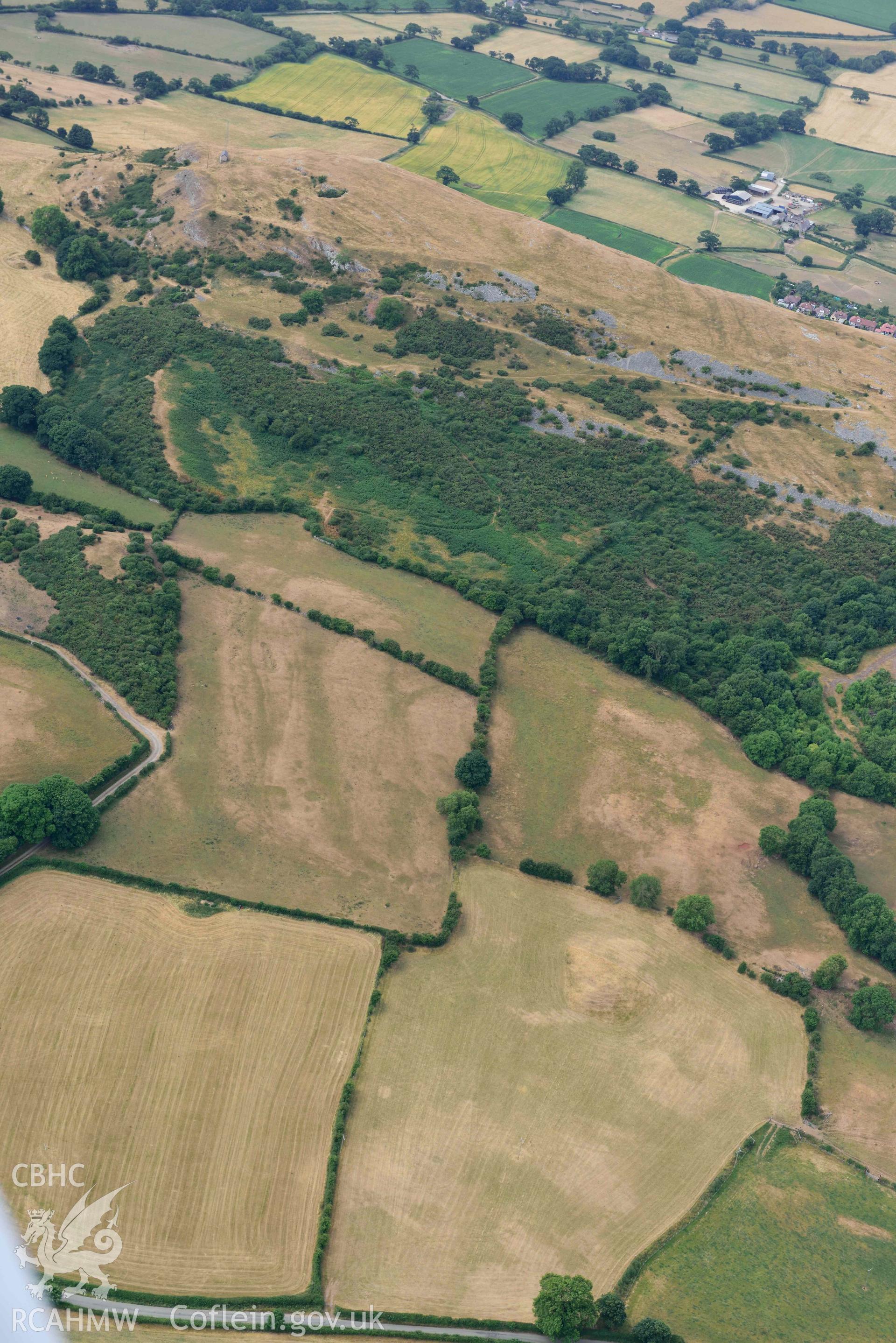 Moel Hiraddug. Oblique aerial photograph taken during the Royal Commission