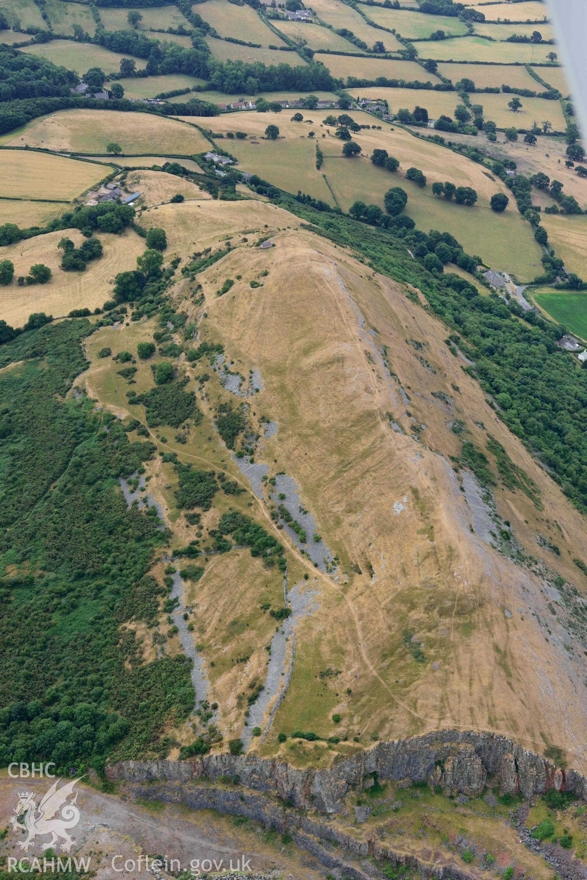 Moel Hiraddug. Oblique aerial photograph taken during the Royal Commission