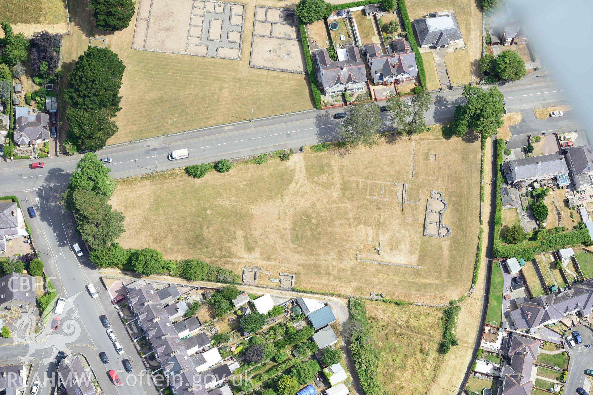 Segontium Roman Fort. Oblique aerial photograph taken during the Royal Commission