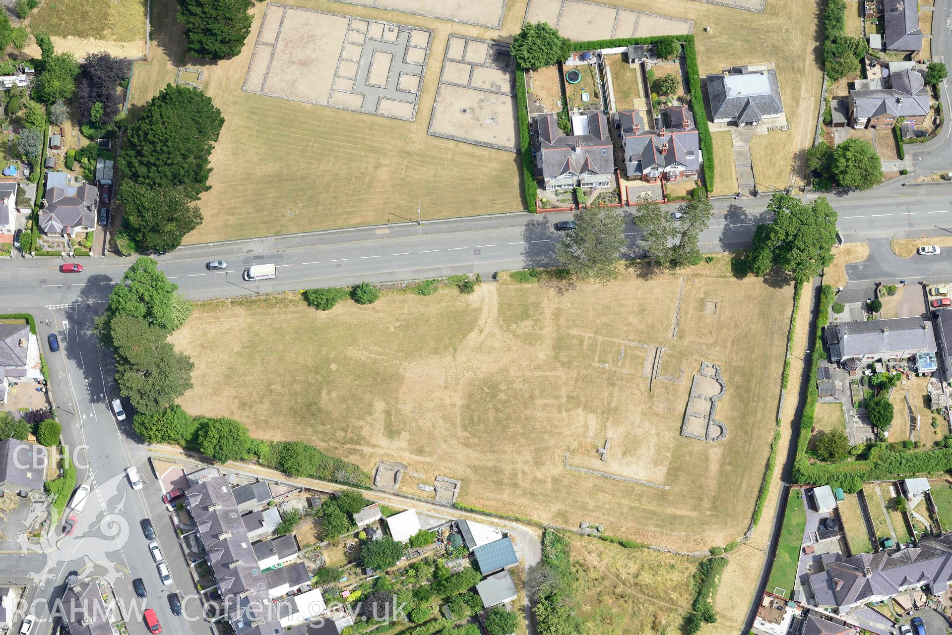 Segontium Roman Fort. Oblique aerial photograph taken during the Royal Commission