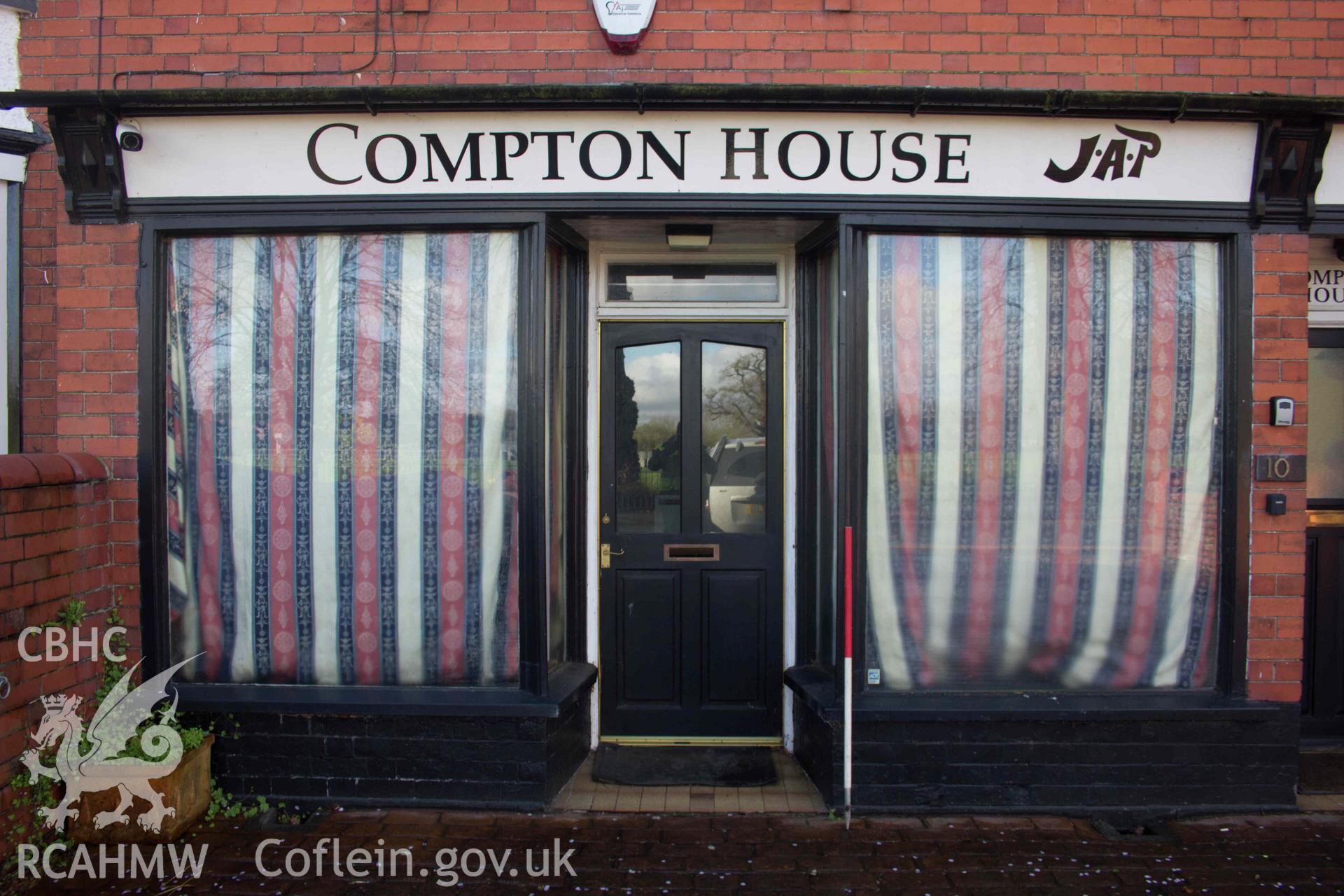 Photograph from a Photographic Building Record for Compton House, 10 Station Avenue, Chirk, carried out by Aeon Archaeology in 2024. Project code A0467.1.