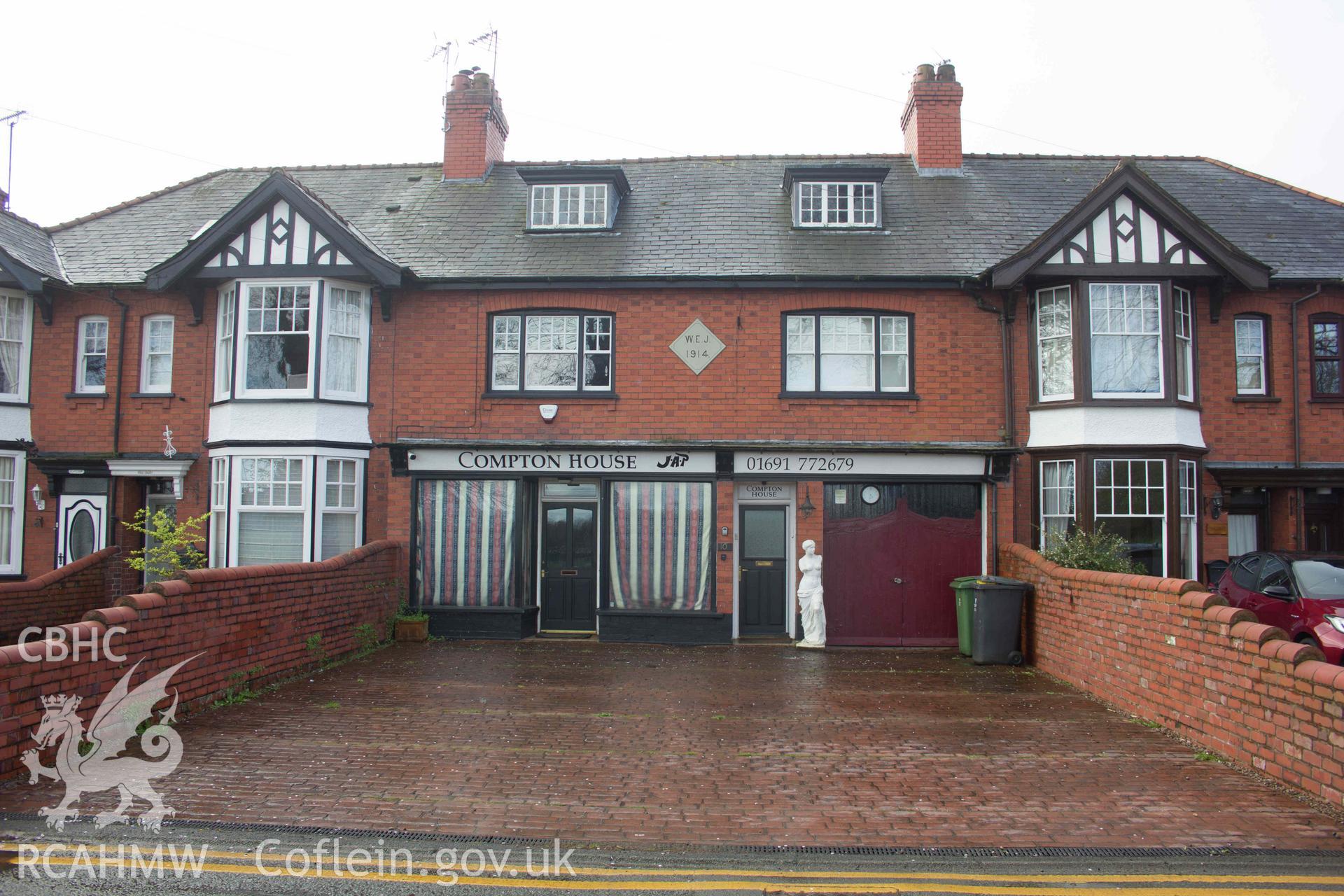 Photograph from a Photographic Building Record for Compton House, 10 Station Avenue, Chirk, carried out by Aeon Archaeology in 2024. Project code A0467.1.