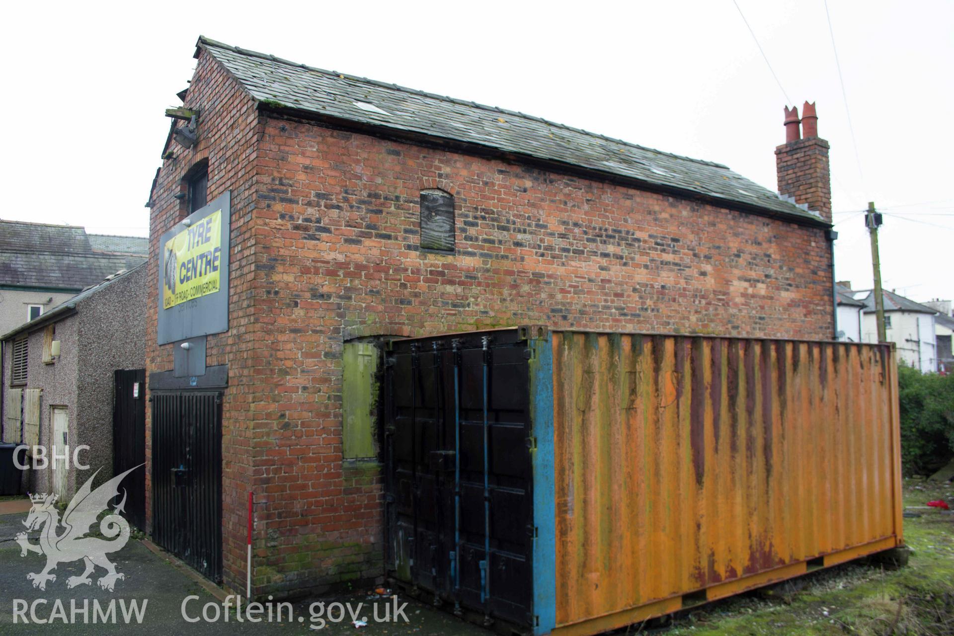 Photograph from a Photographic Historic Building Record for Holywell Tyre Centre, Rue St Gregoire, Holywell, carried out by Aeon Archaeology in 2024. Report no: 0458. Project code A0471.1.