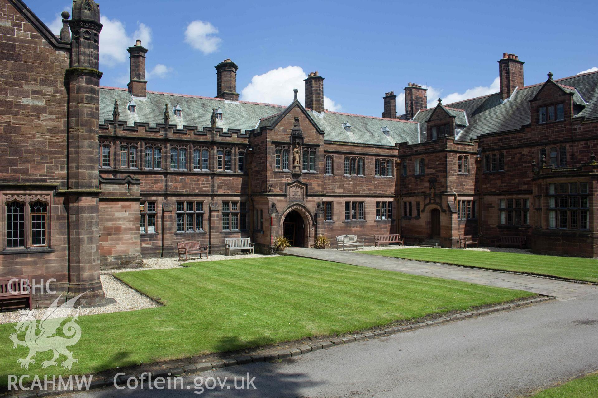 Photograph from a  Historic Building Record Level 2 survey of the tower porch and cellar, for Gladstone's / St Deiniol’s Library, Church Lane, Hawarden, Report no: 0473. Project code A0488.2.