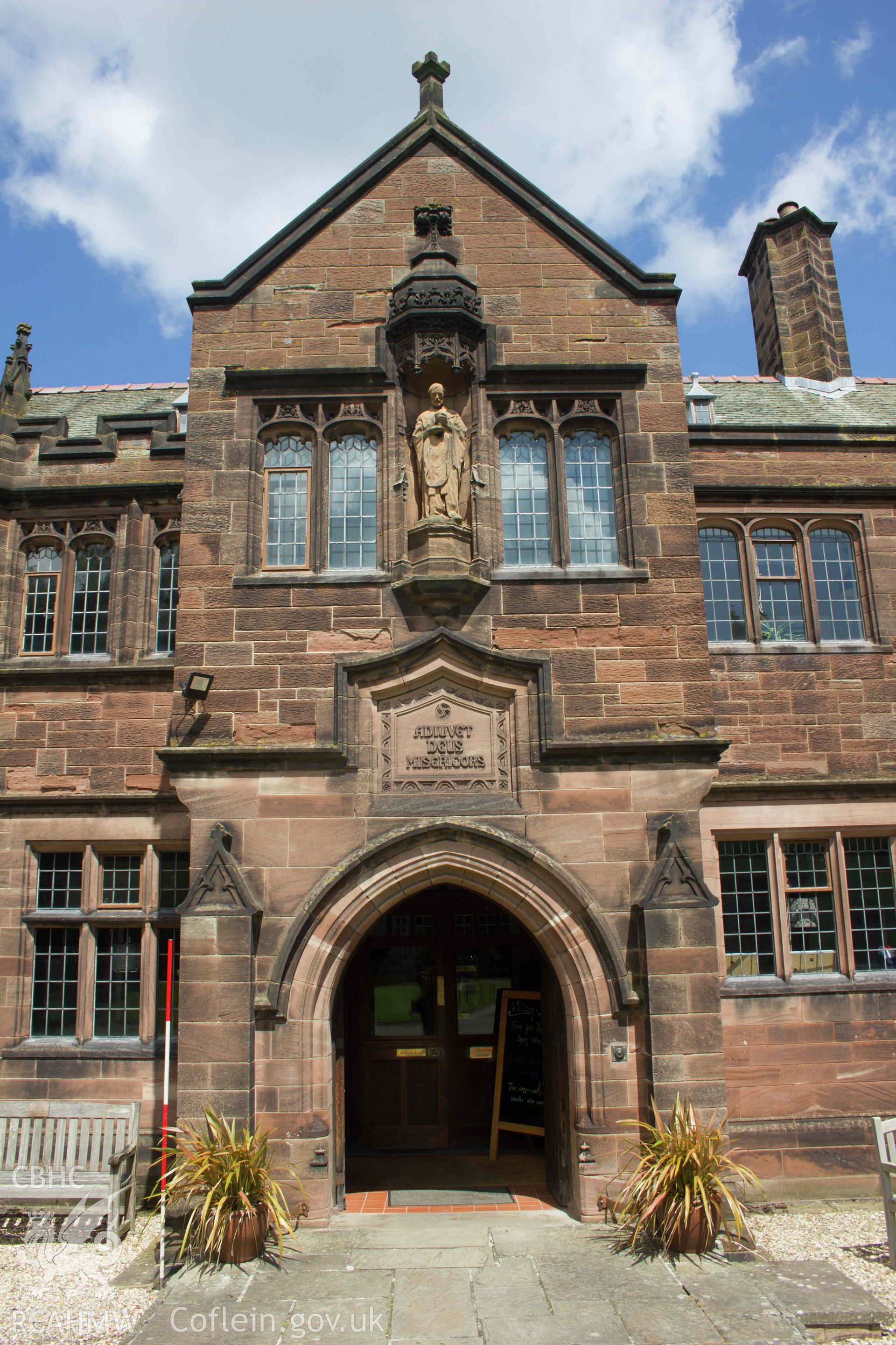 Photograph from a  Historic Building Record Level 2 survey of the tower porch and cellar, for Gladstone's / St Deiniol’s Library, Church Lane, Hawarden, Report no: 0473. Project code A0488.2.