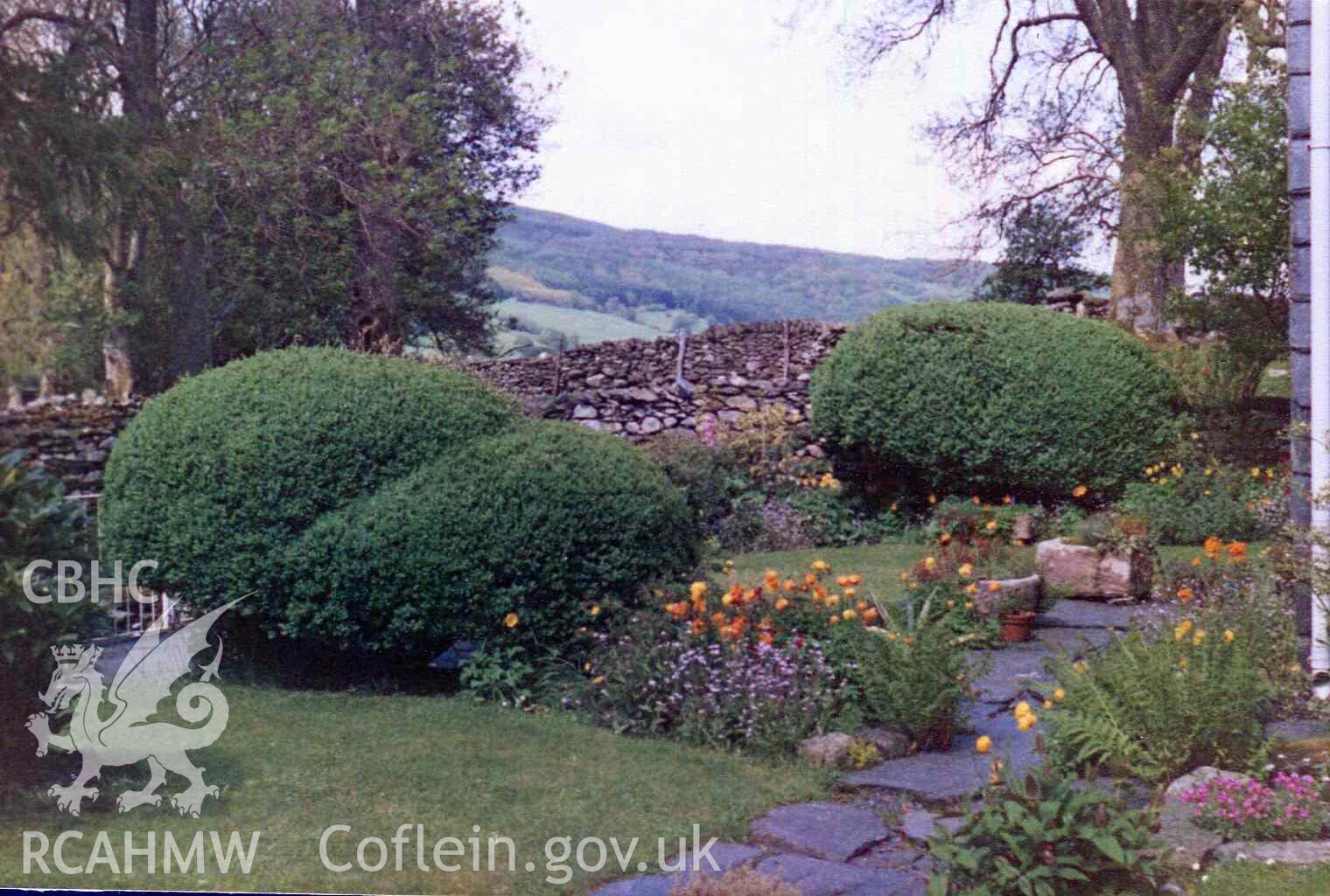 Hafod Dwyryd garden. Photographed by Ronald and Joan Adams in the early 1970s.