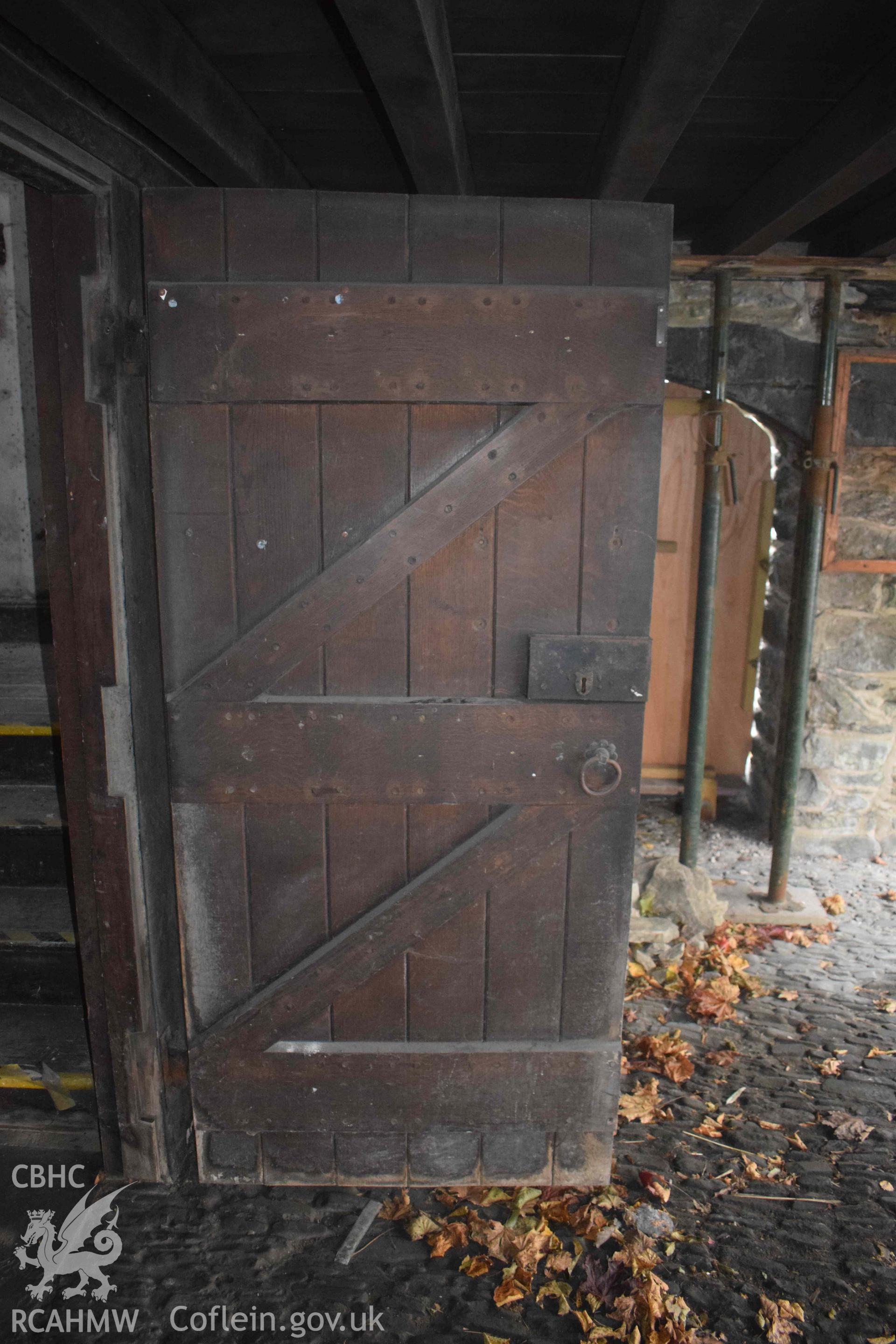 Photograph from a Photographic Survey of The Old Market Hall, Llanidloes, carried out by Clwyd-Powys Archaeological Trust in 2023. Project no. 2740.