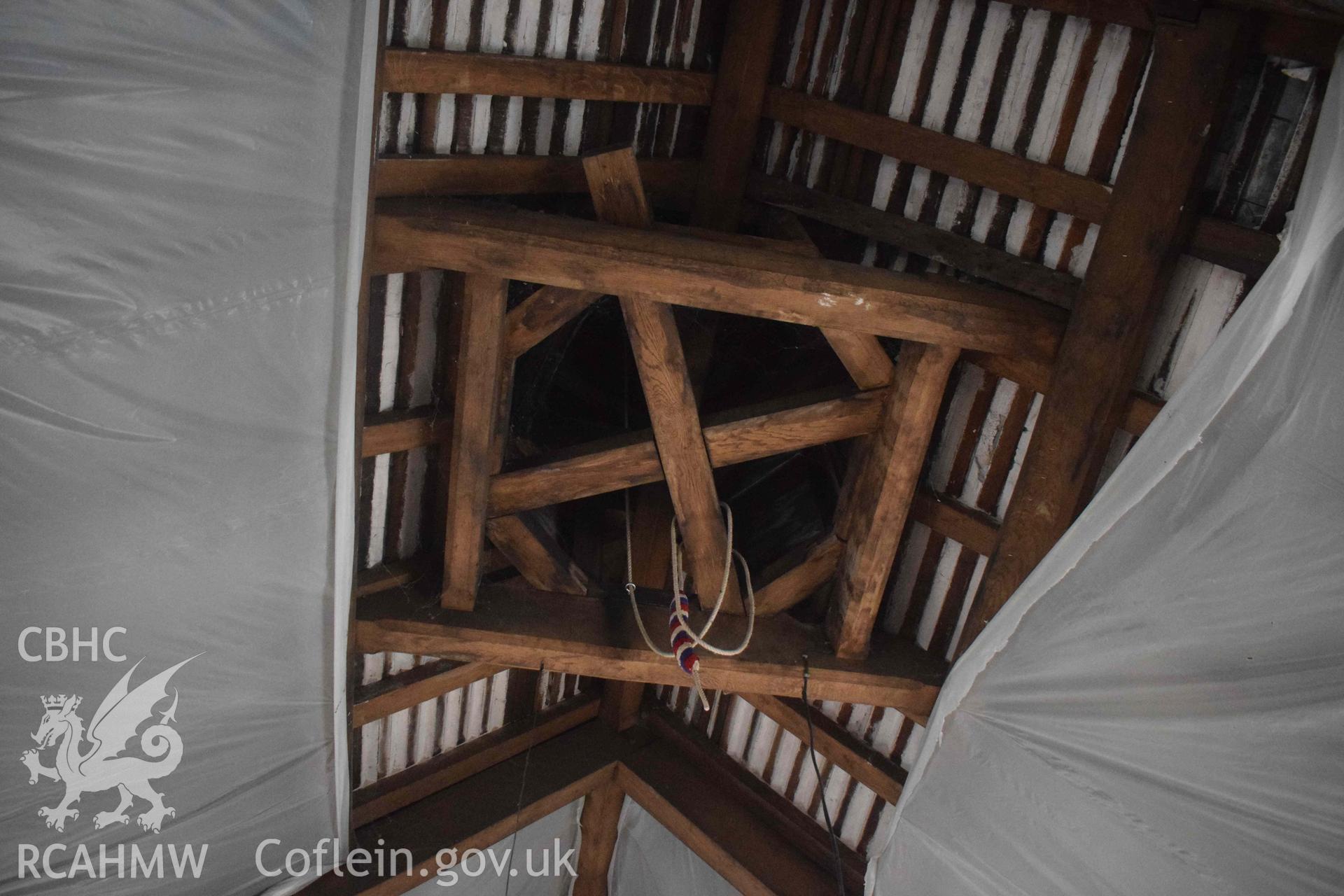 Photograph from a Photographic Survey of The Old Market Hall, Llanidloes, carried out by Clwyd-Powys Archaeological Trust in 2023. Project no. 2740.