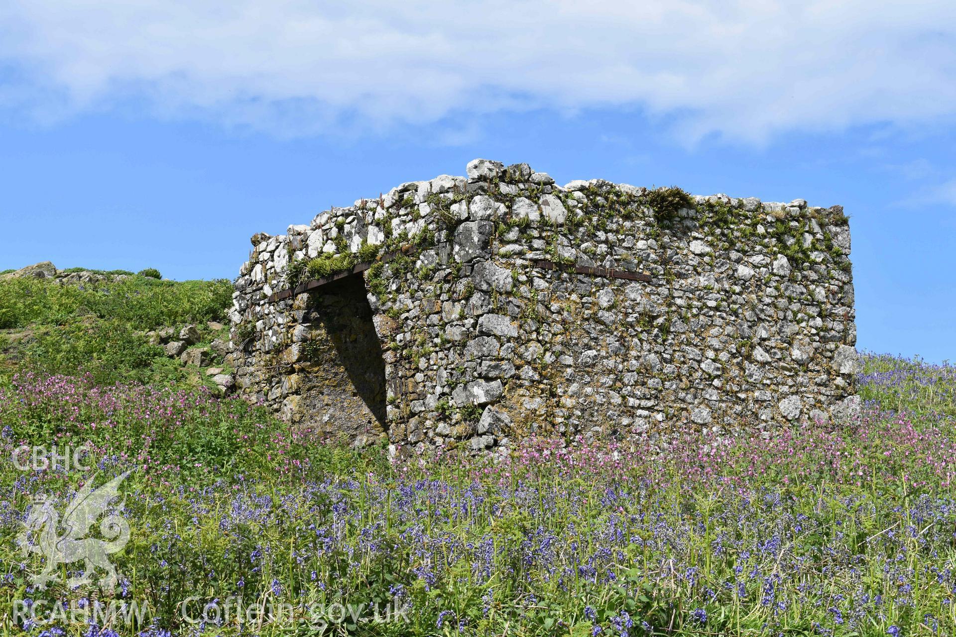 Skomer Lime Kiln 1, looking northwest, on 16/05/2024.