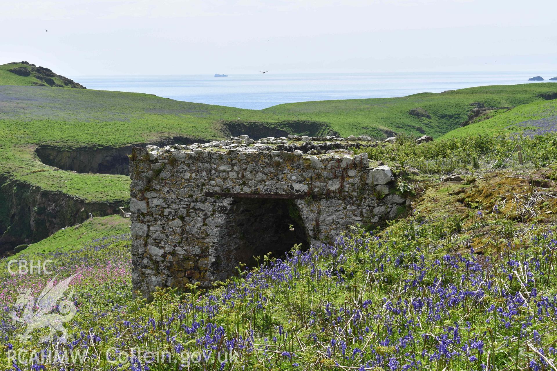 Skomer Lime Kiln 1, looking southeast, on 16/05/2024.