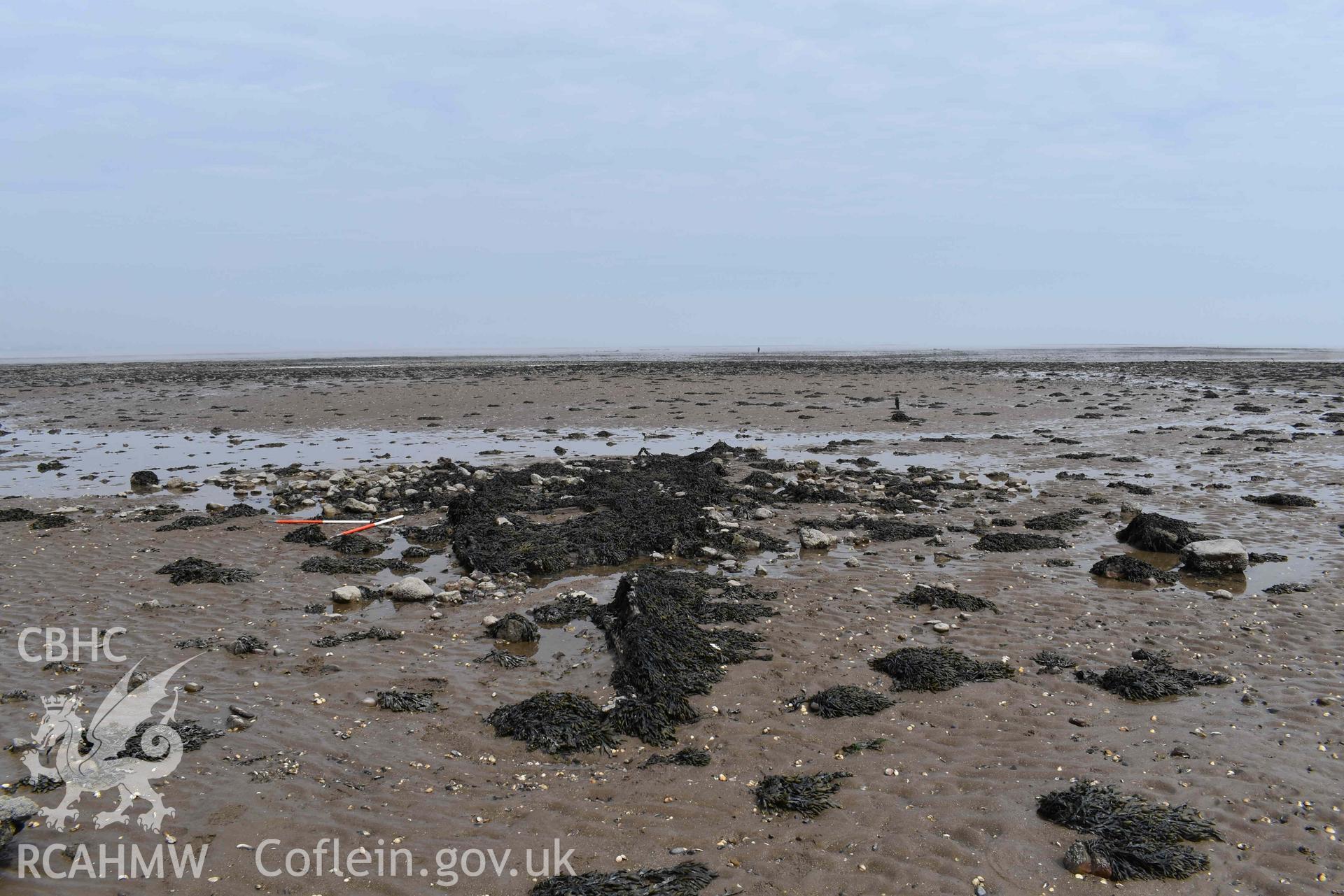 Mumbles Wreck 3, looking east, on 08/05/2024. Scales are 1m.