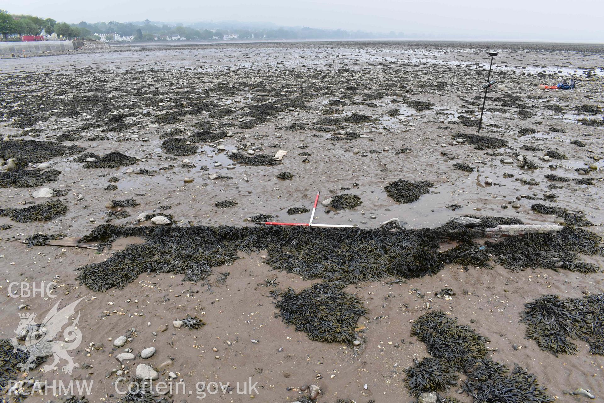 Mumbles Wreck 5, looking north, on 08/05/2024. Scales are 1m.