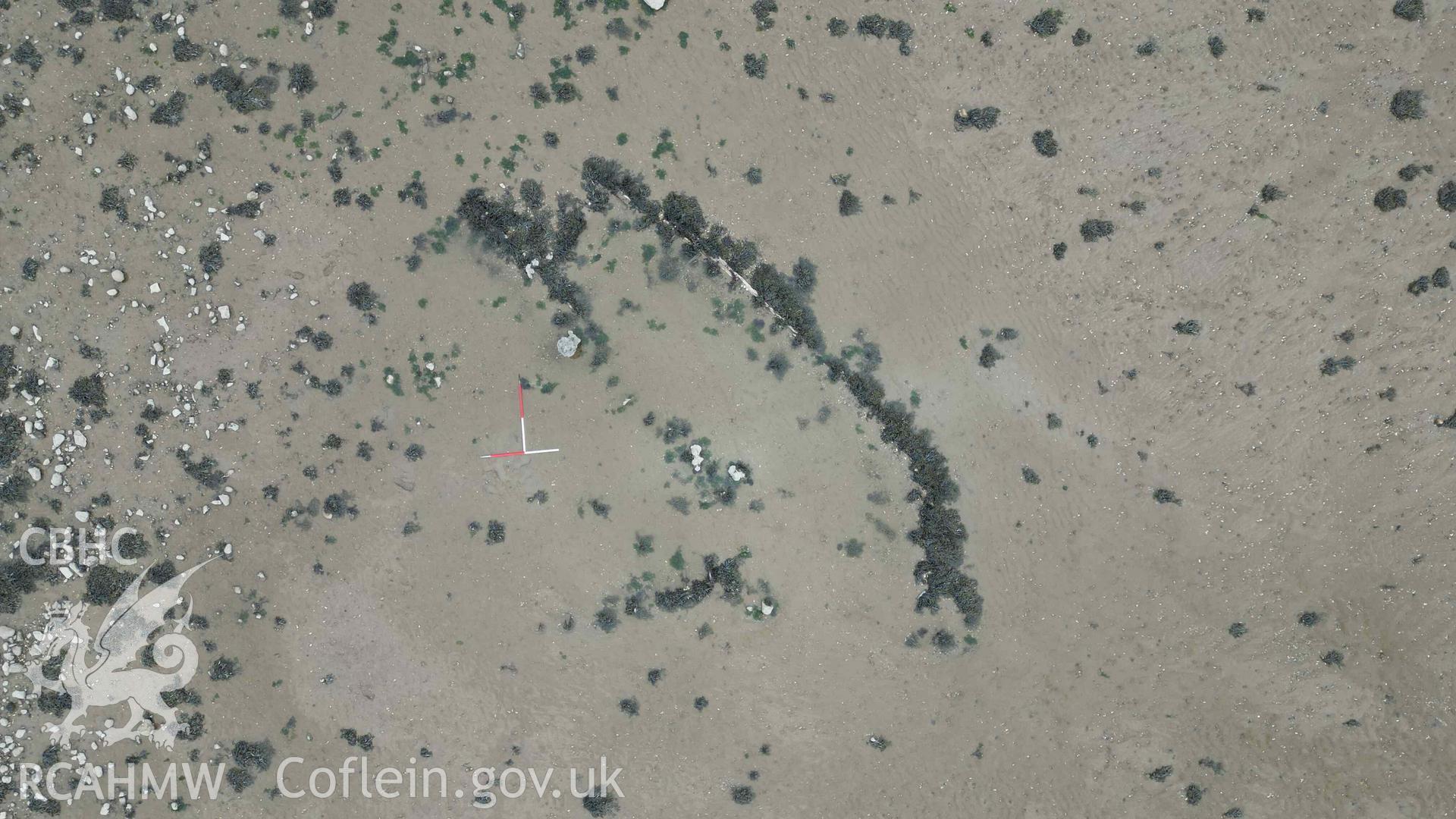 Mumbles Wreck 4, overhead view on 08/05/2024. North is to the top, scales are 1m.