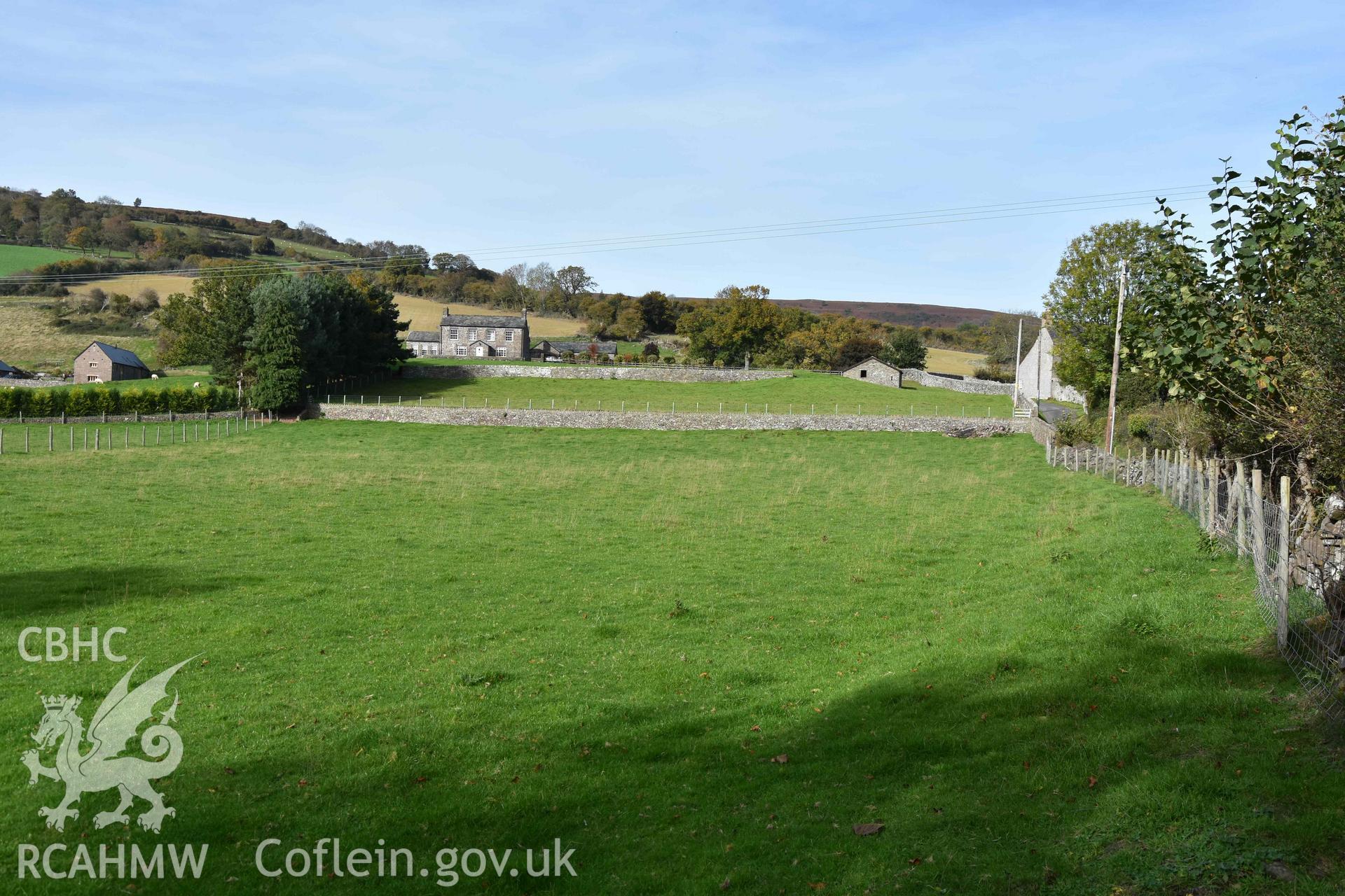 Pen-y-Gaer Roman fort. General view of south-west quadrant of Roman fort from the south